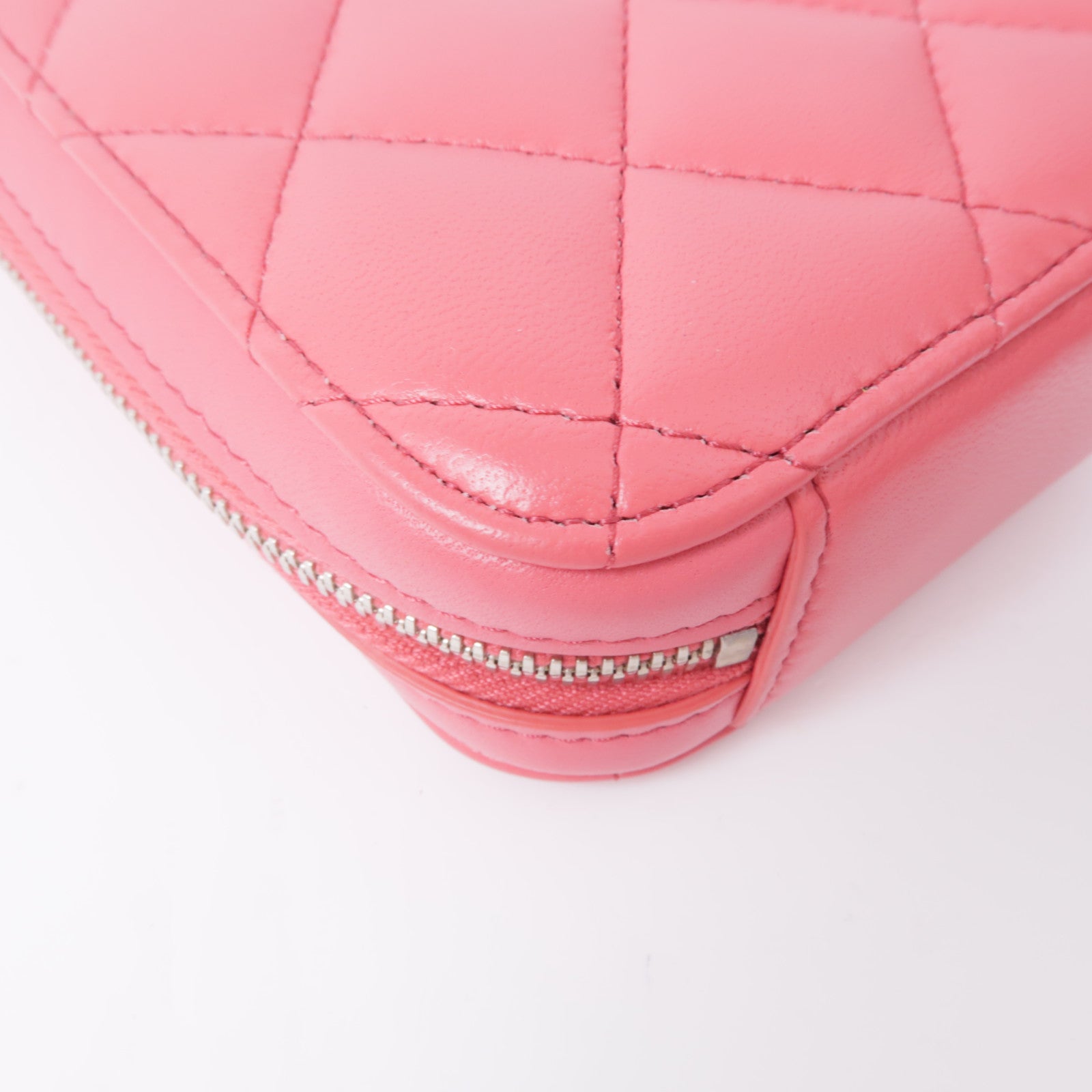 CHANEL 羊皮皮革Phone Holder銀扣鏈帶肩背袋