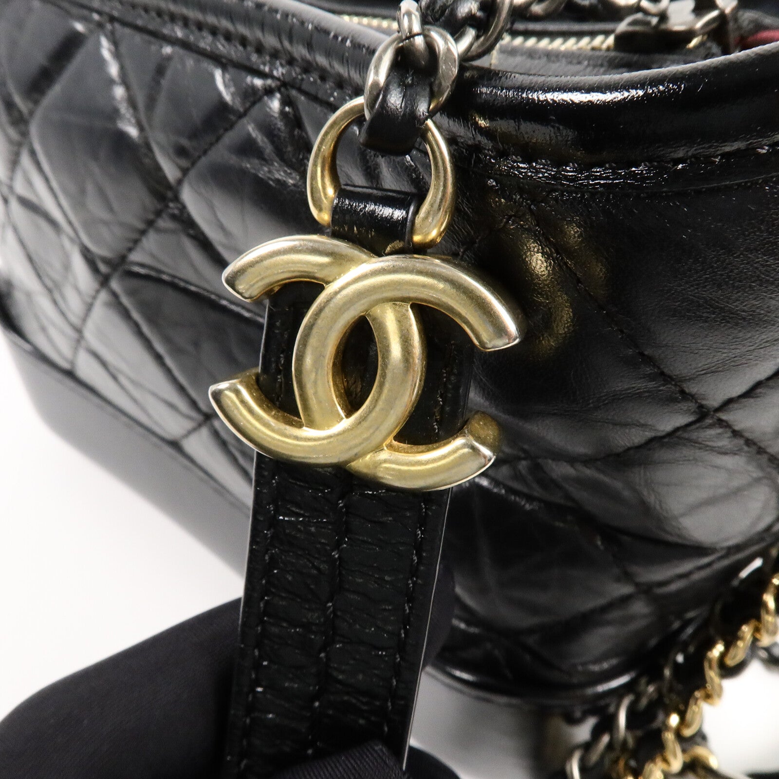 CHANEL 牛皮皮革Gabrielle Small鏈帶肩背袋