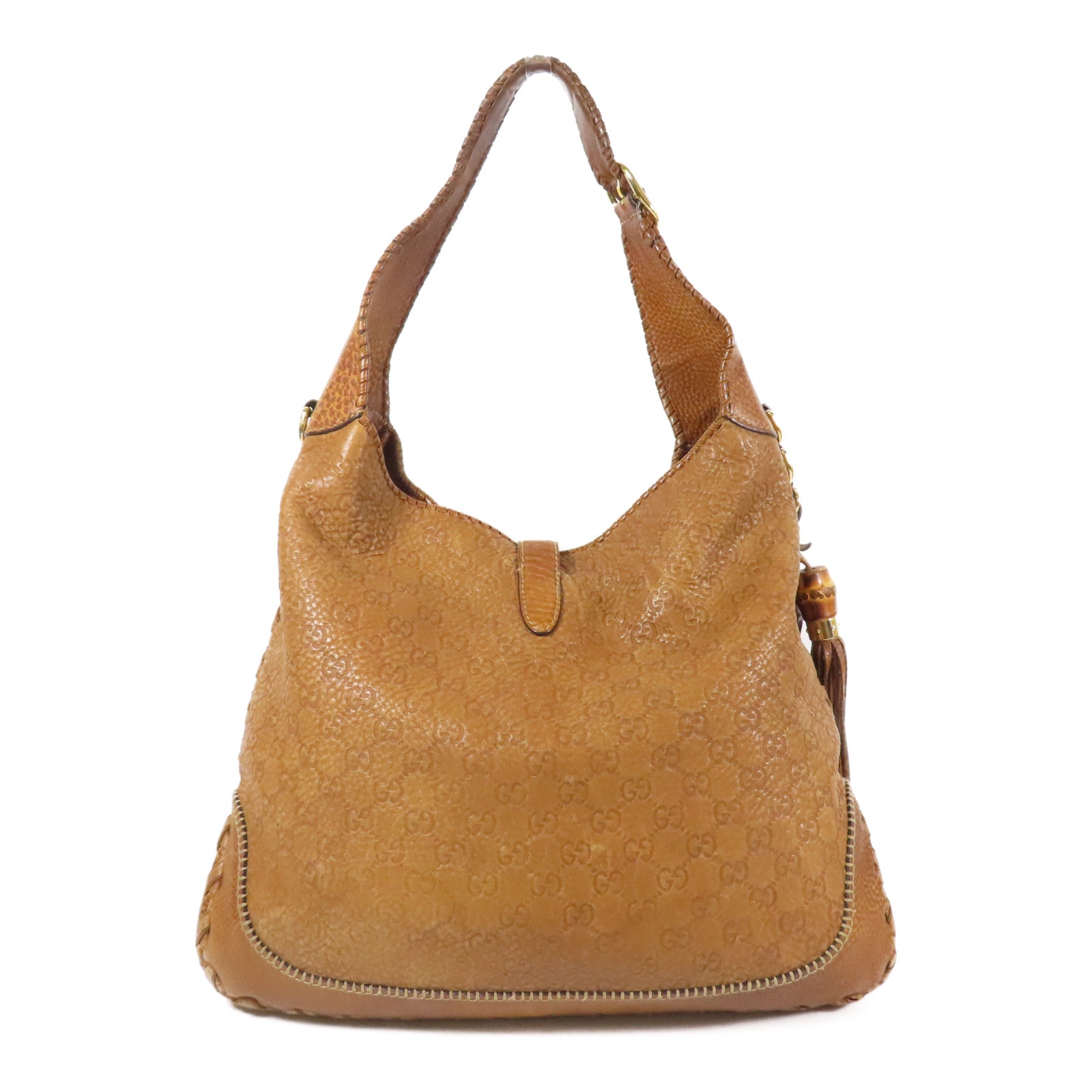 GUCCI 皮革Shoulder Bag金扣手挽肩背兩用袋