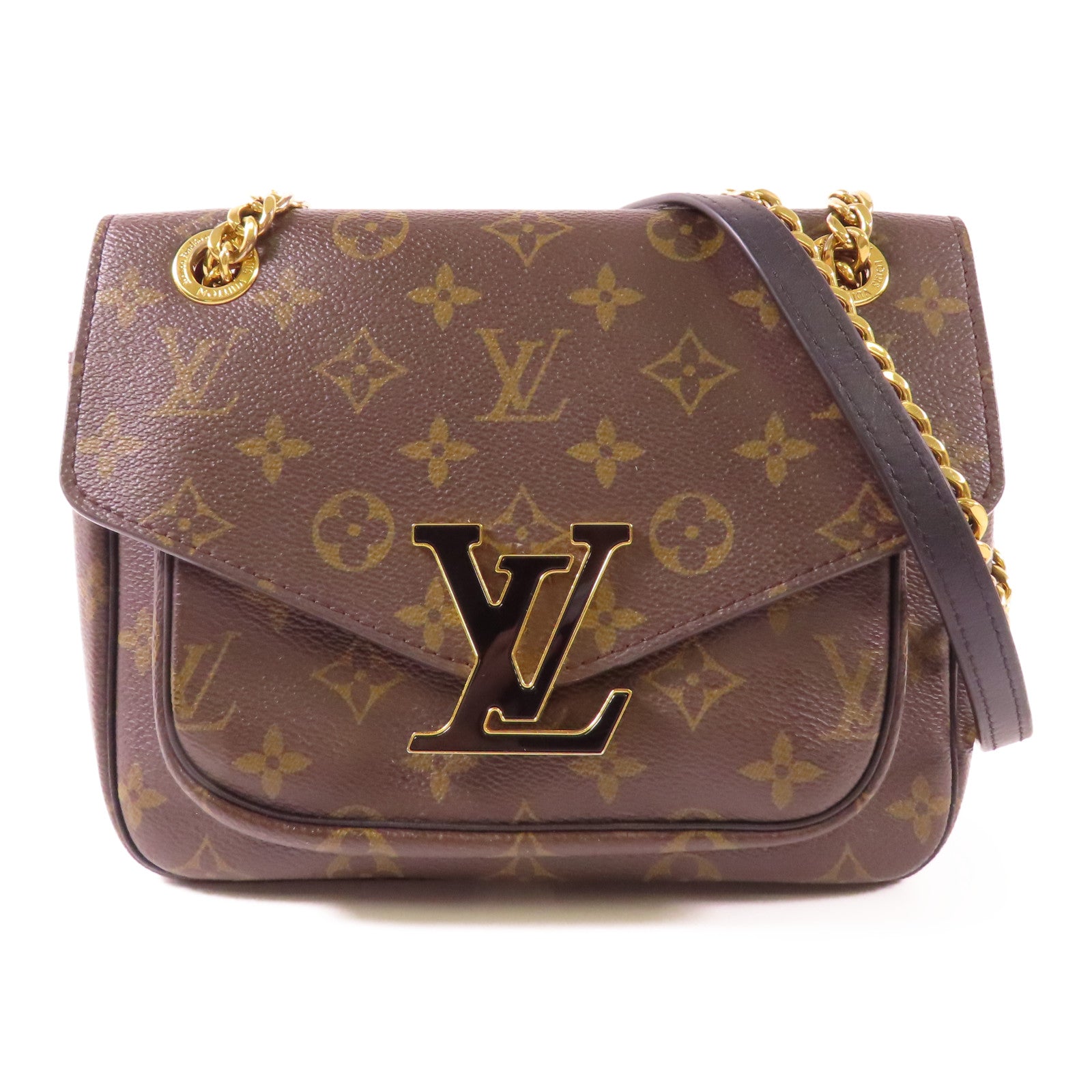LOUIS VUITTON LV GHW Passy Shoulder Bag M45592 Monogram Brown