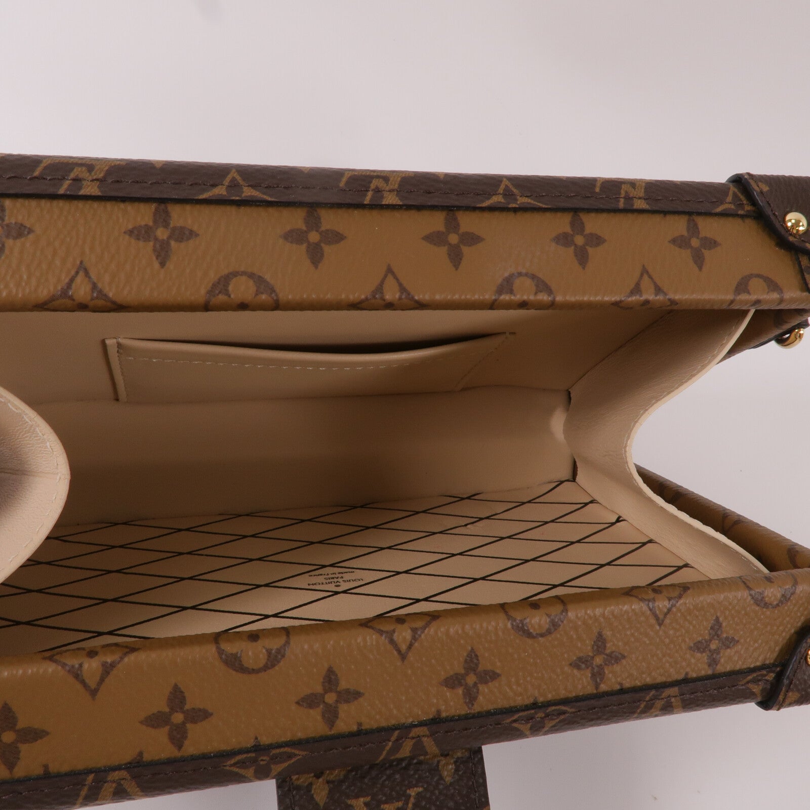 LOUIS VUITTON Monogram Reverse Petite Malle肩背袋