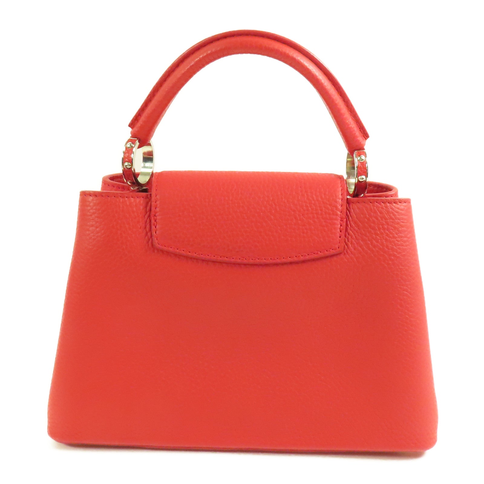 LOUIS VUITTON Taurillon Capucines BB銀扣手挽肩背兩用袋