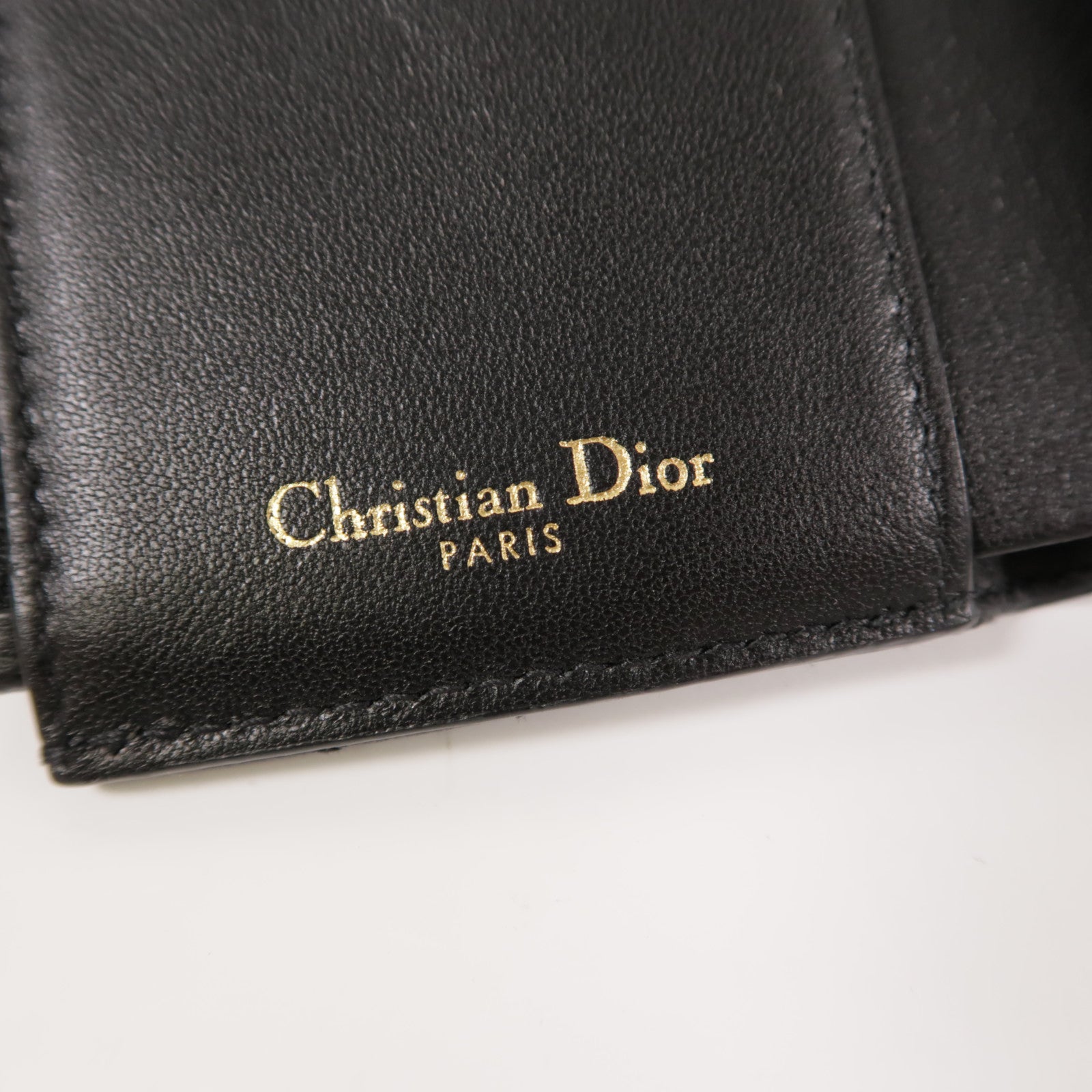 Dior 羊皮皮革Wallet金扣錢包