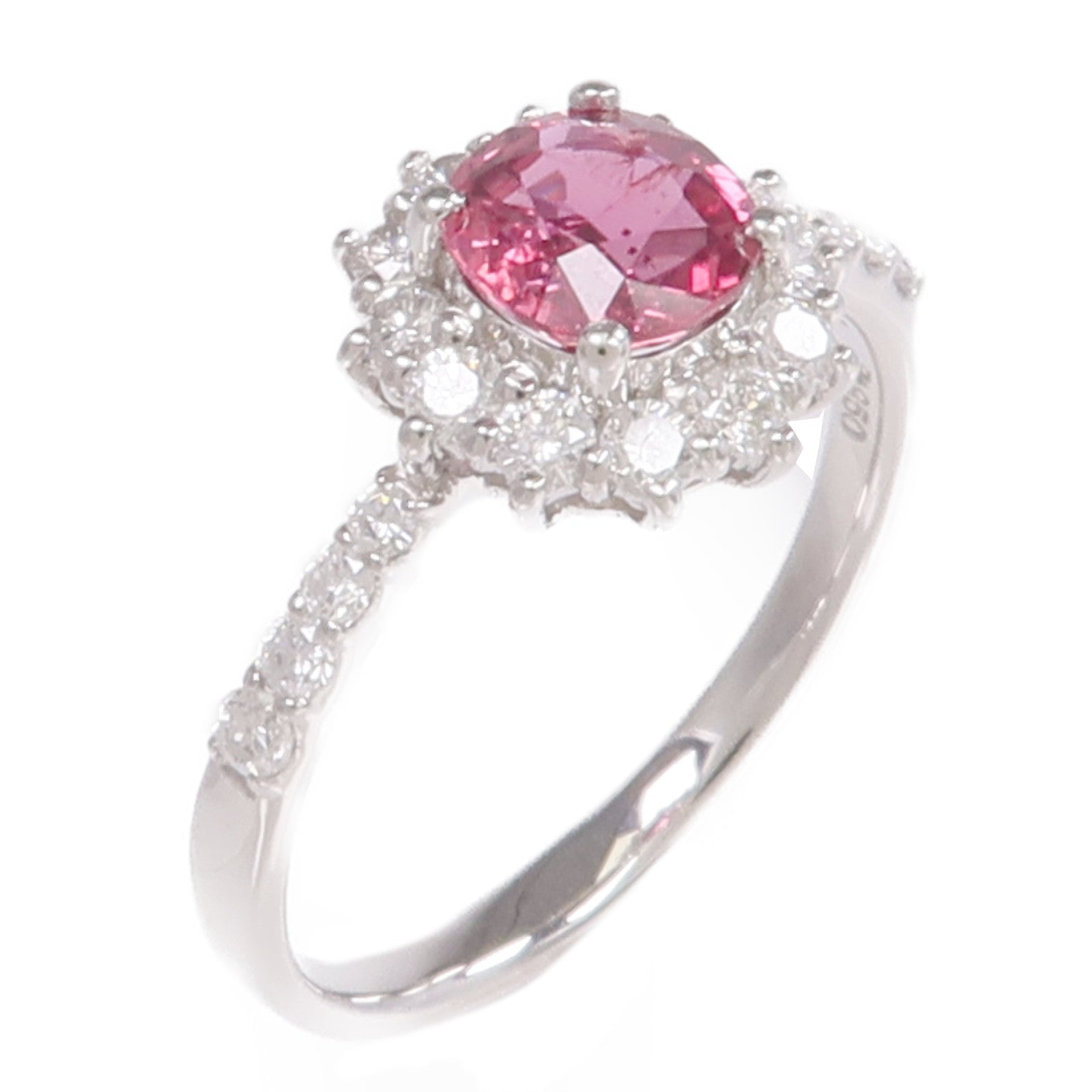 JEWELRY PT950鉑金Ruby Diamond Ring紅寶石/鑽石戒指