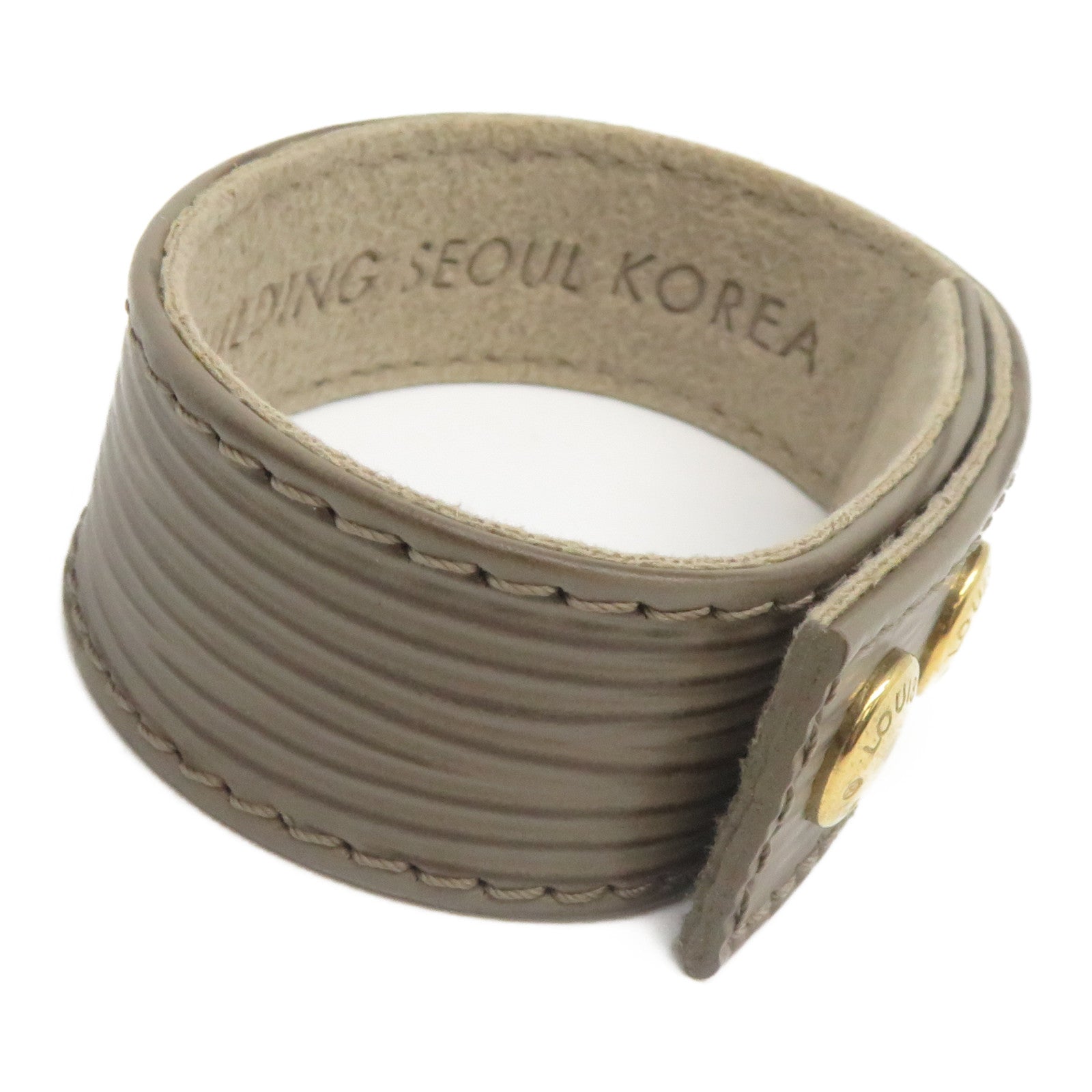 LOUIS VUITTON 【激減優惠】Epi Bracelet金扣手鐲灰色