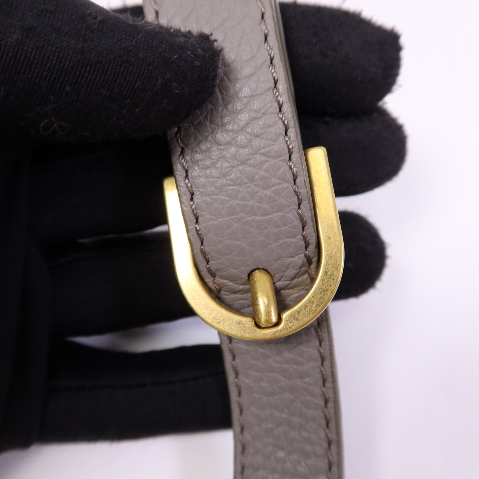 Chloe 牛皮皮革Marcie Small Saddle金扣肩背袋