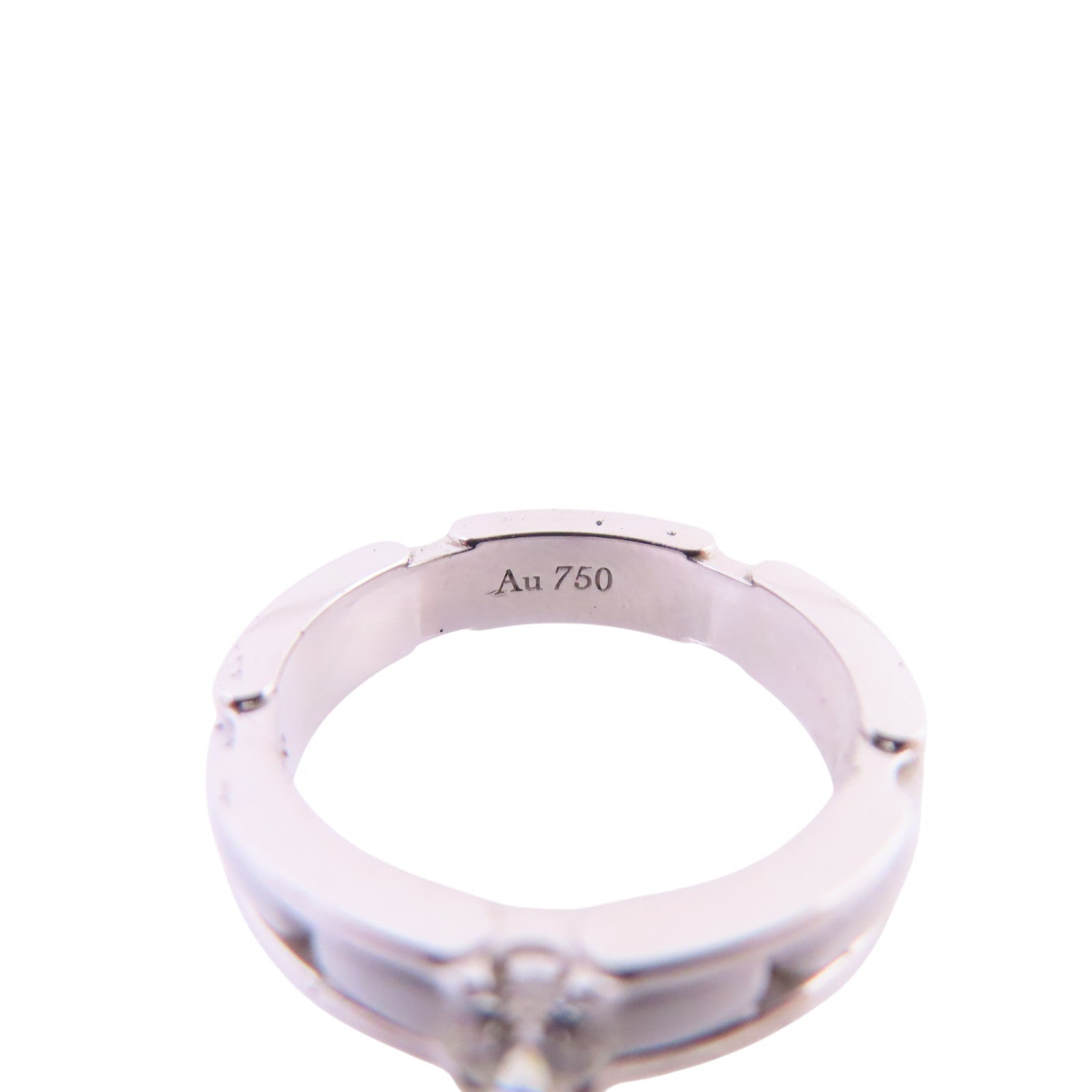 CHANEL 18K白金/陶瓷Diamond Ultra Ring戒指#51/US#5.25