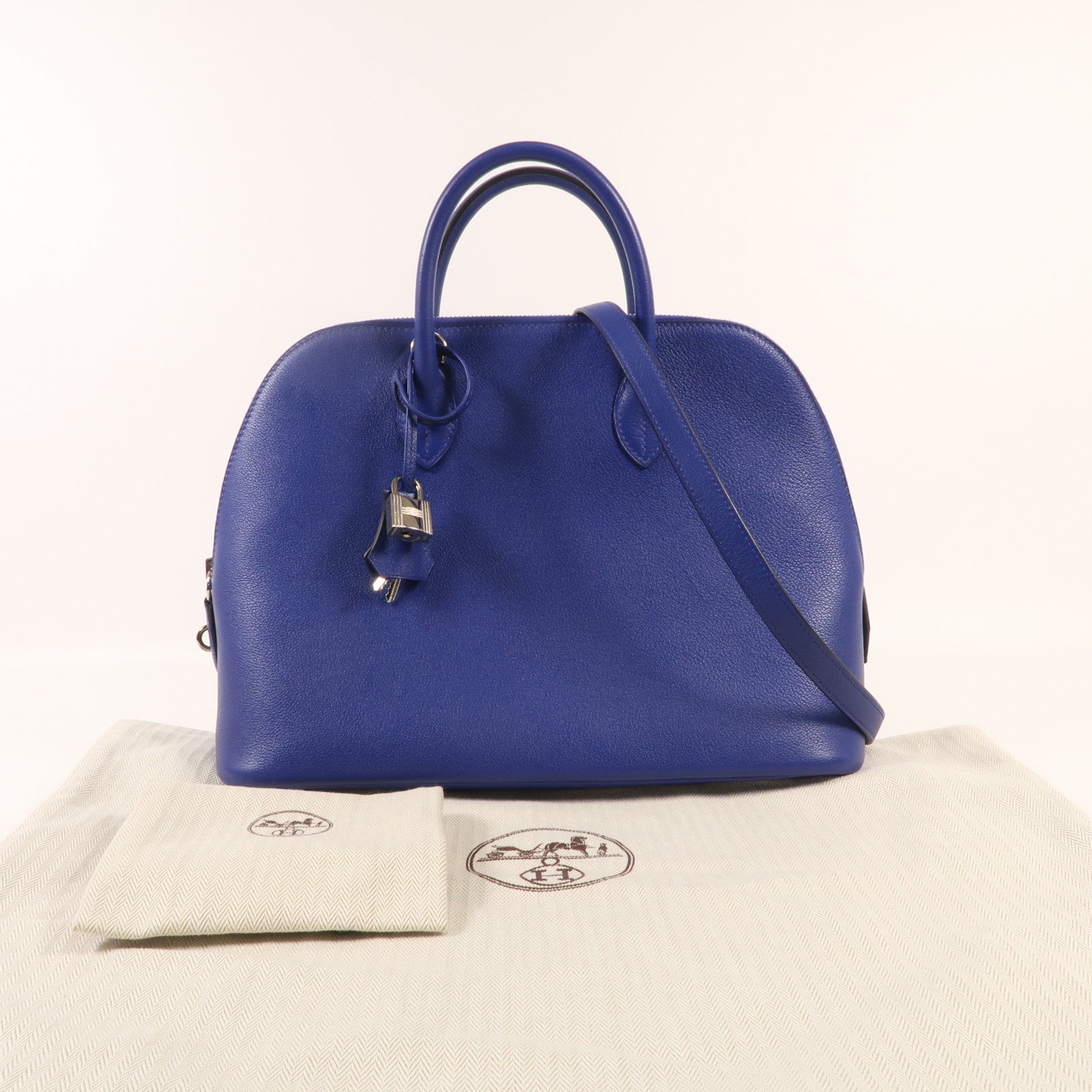 HERMES Evercolor皮革Bolide 1923 30銀扣手挽肩背兩用袋