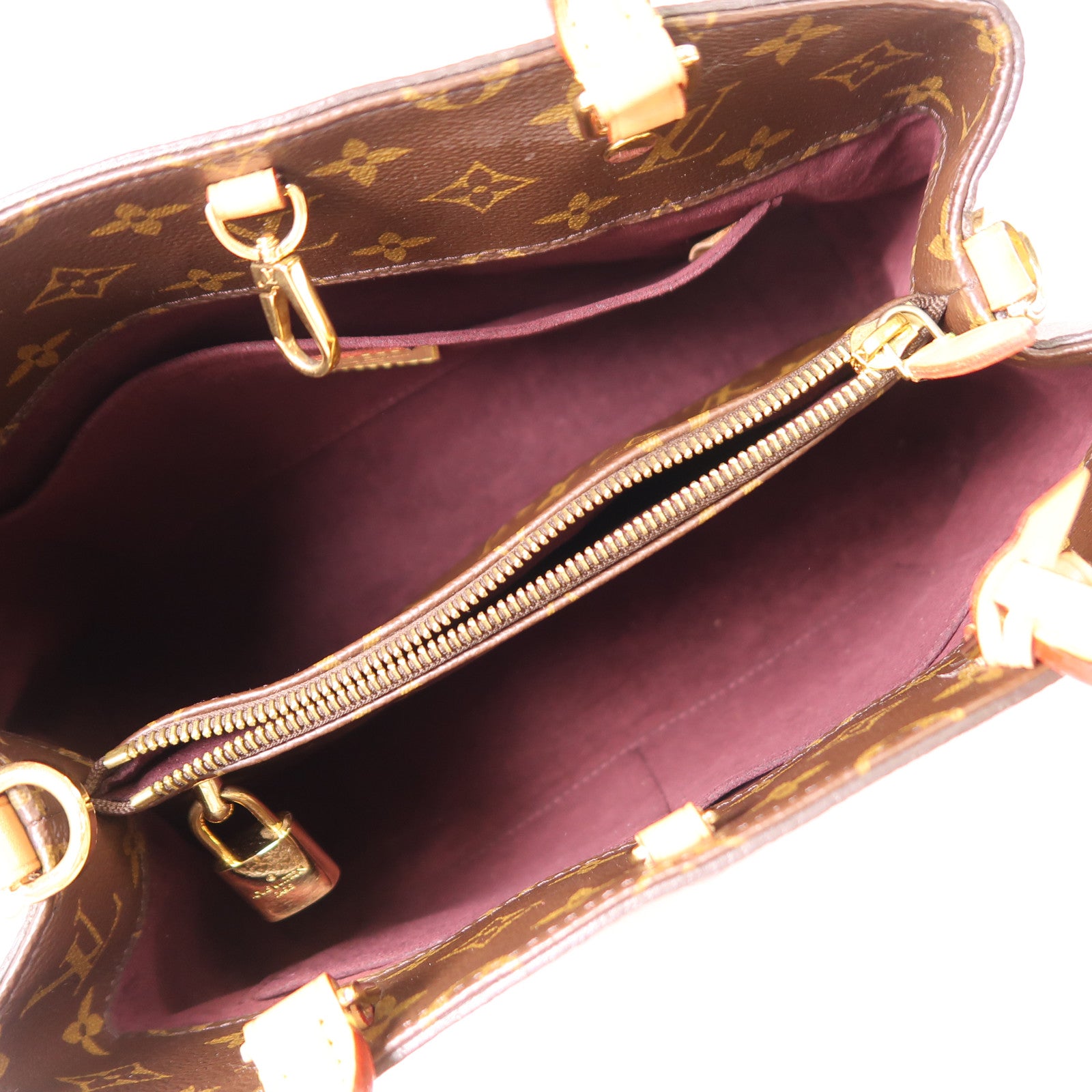 LOUIS VUITTON Monogram Montaigne MM金扣手挽肩背兩用袋