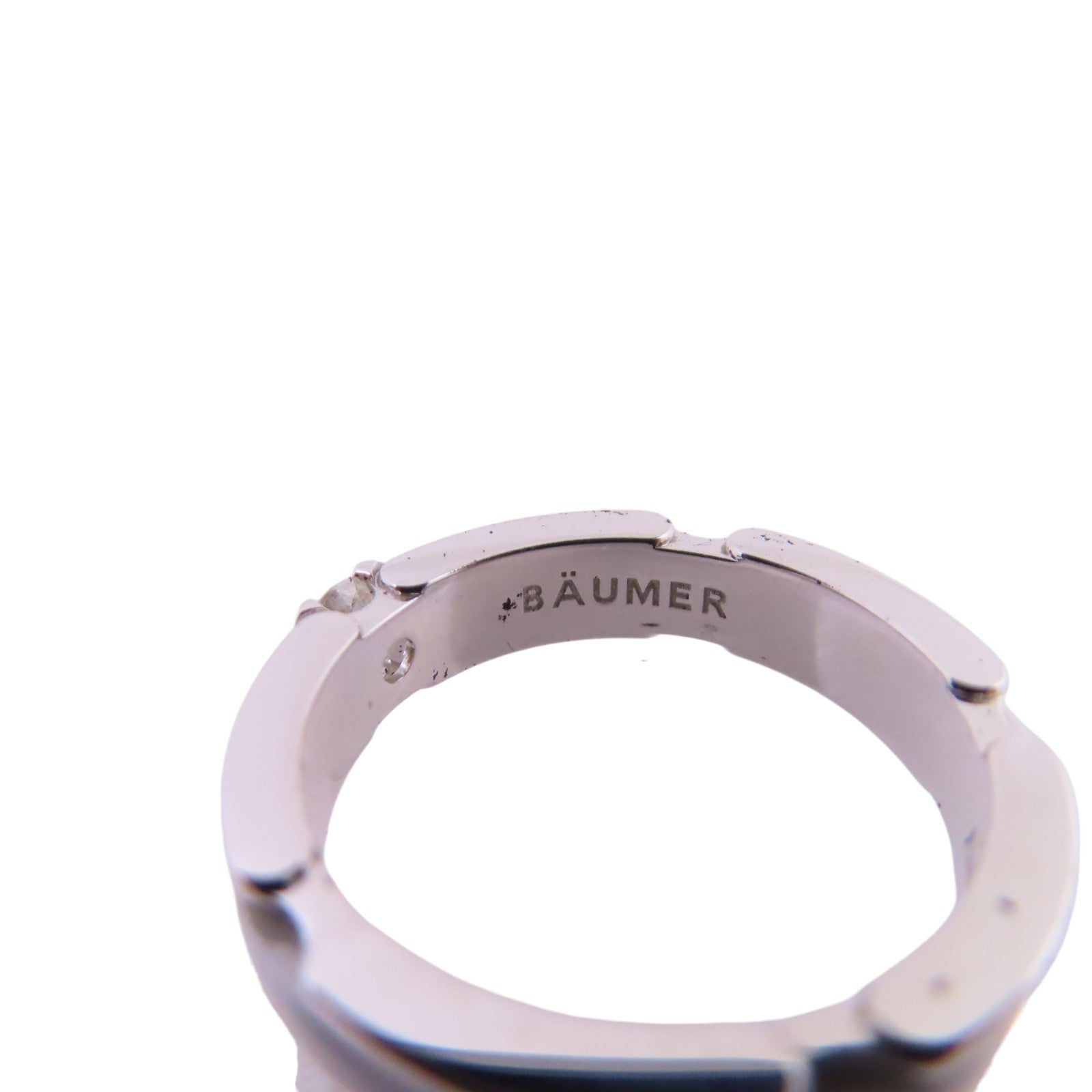 CHANEL 18K白金/陶瓷Diamond Ultra Ring戒指#51/US#5.25
