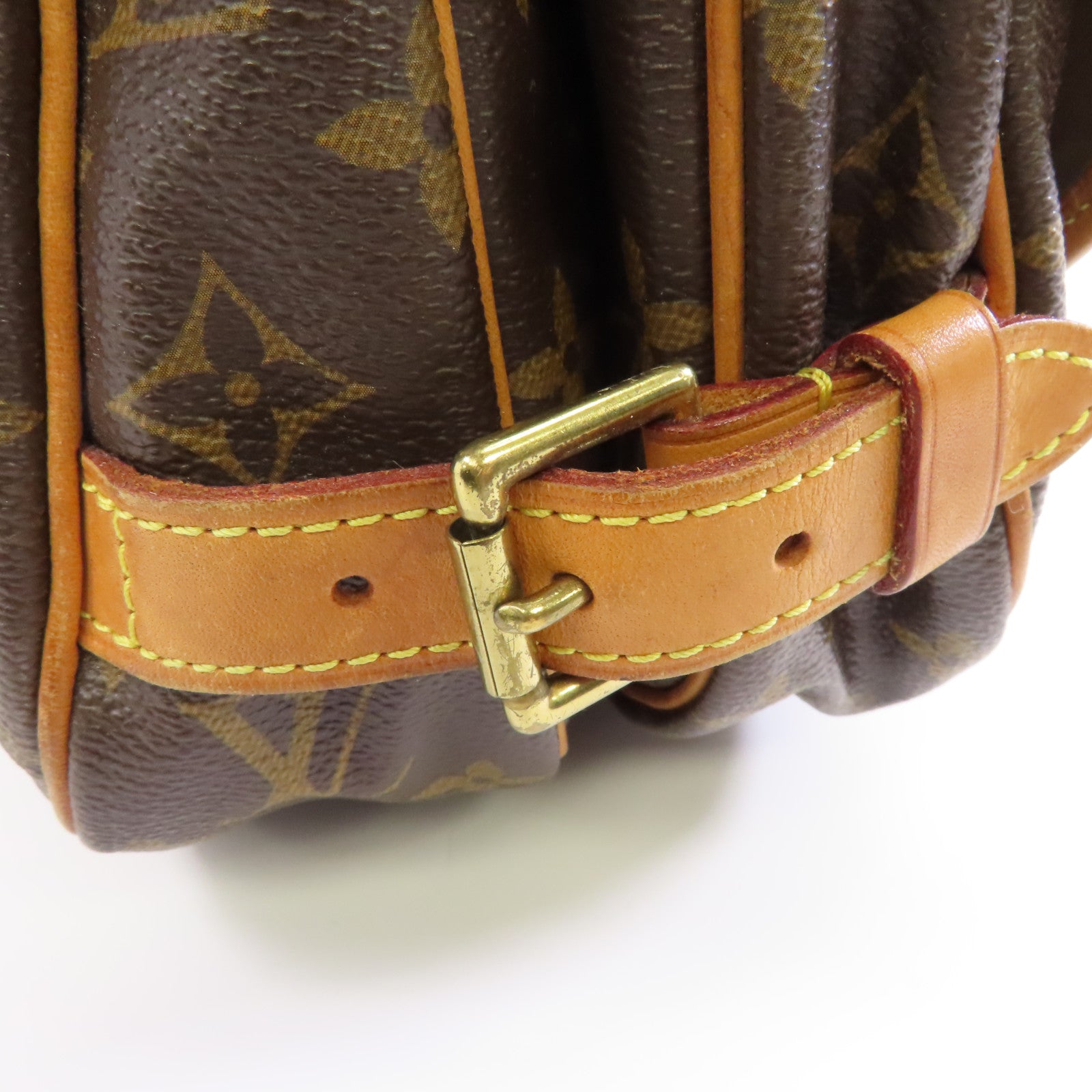 LOUIS VUITTON Monogram Saumur 30金扣肩背袋棕色
