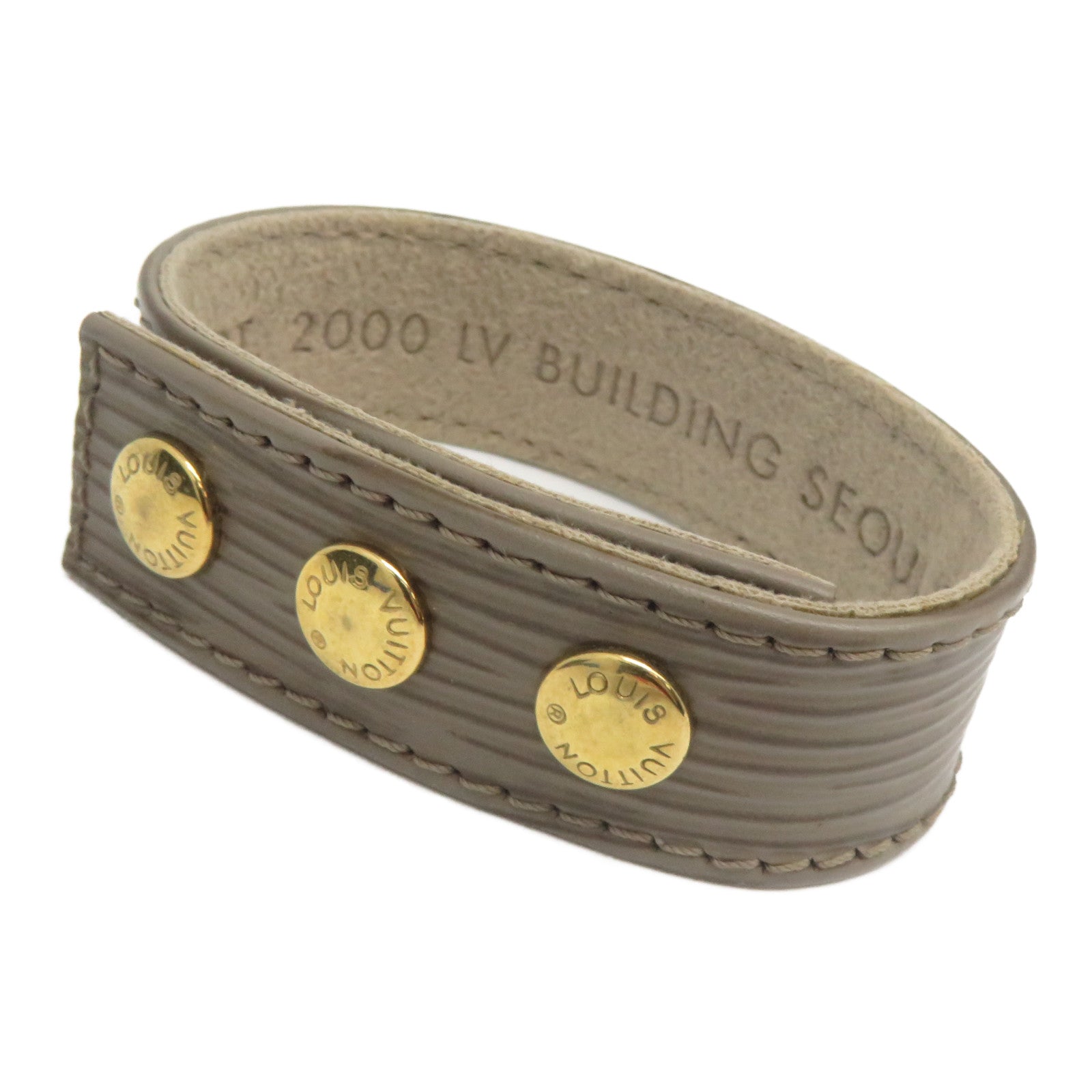 LOUIS VUITTON 【激減優惠】Epi Bracelet金扣手鐲灰色