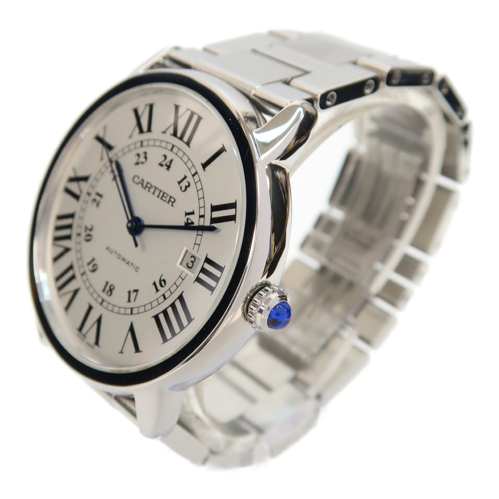 CARTIER Ronde Solo不鏽鋼手錶自動機芯白色