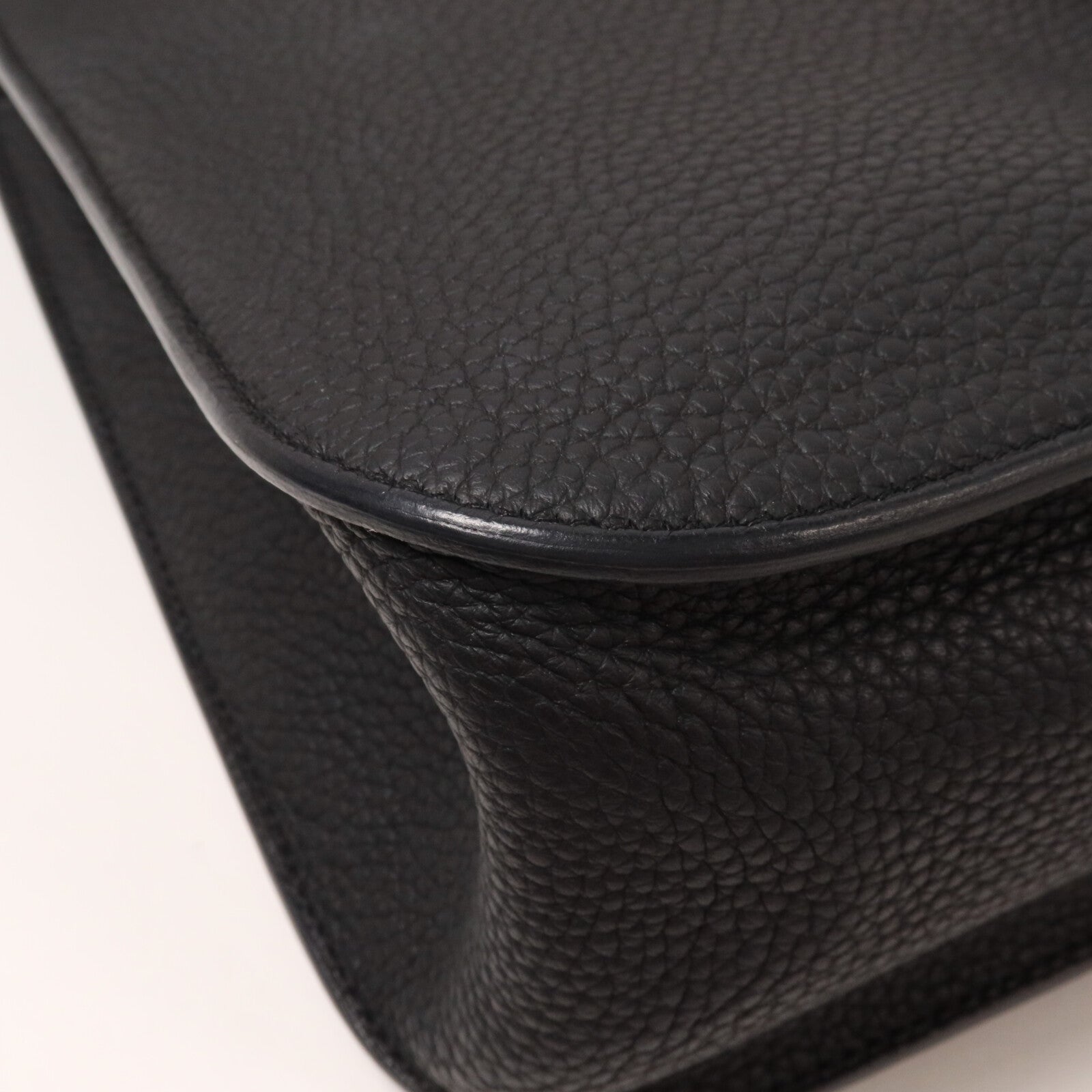 HERMES Clemence皮革Halzan 31手挽肩背兩用袋Noir