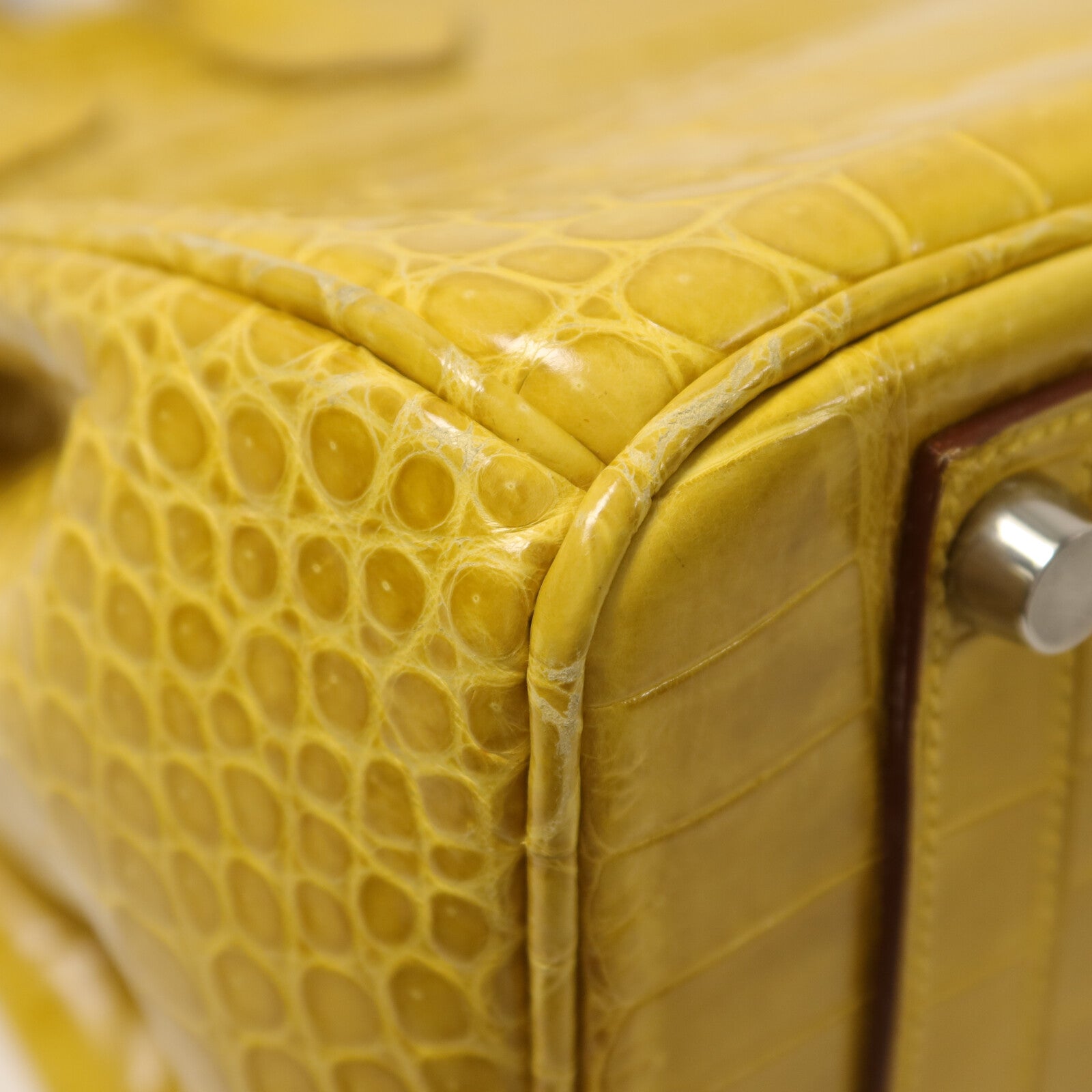 HERMES 鱷魚皮革Birkin 30手挽袋Jaune Ambre