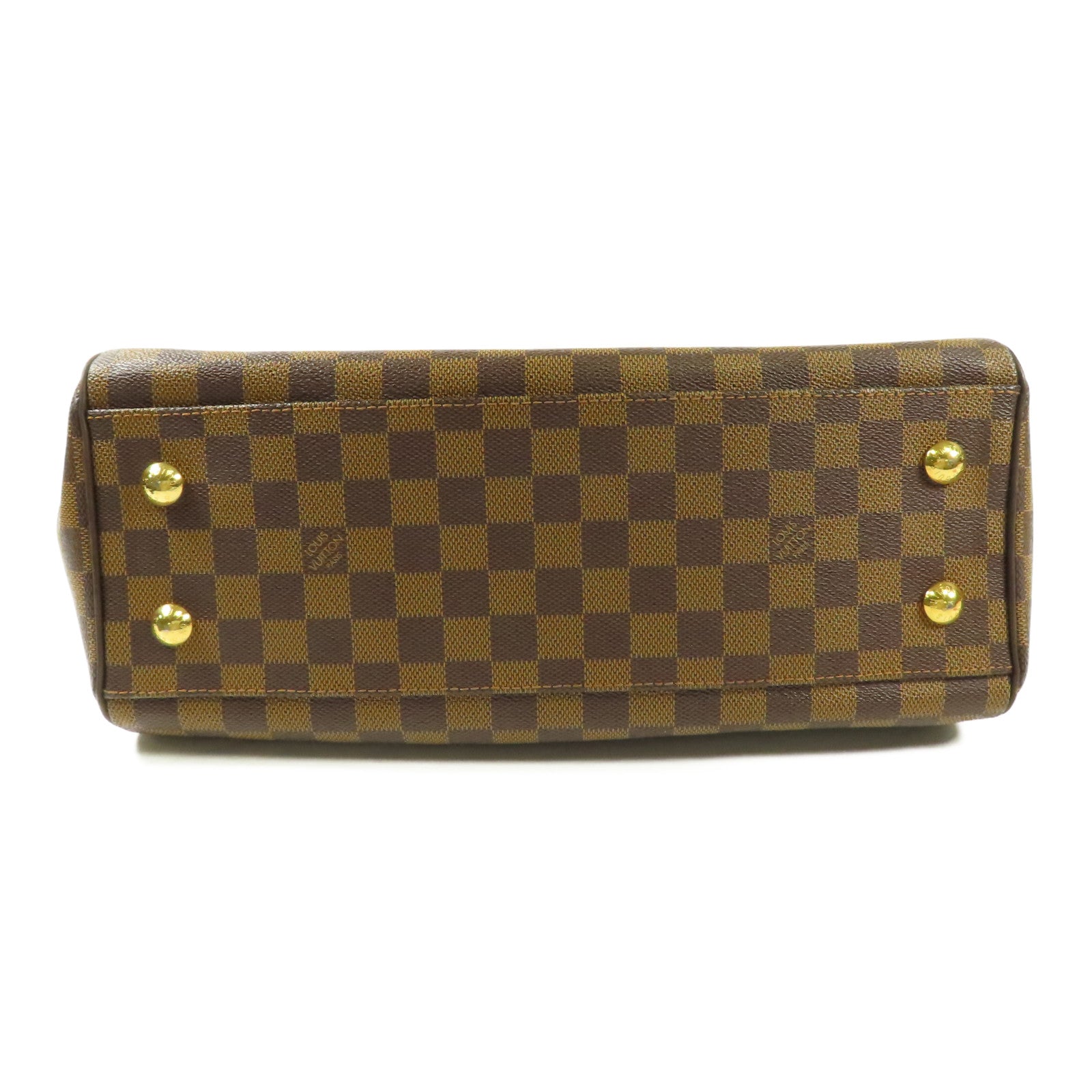 LOUIS VUITTON Damier Trevi金扣手挽肩背兩用袋