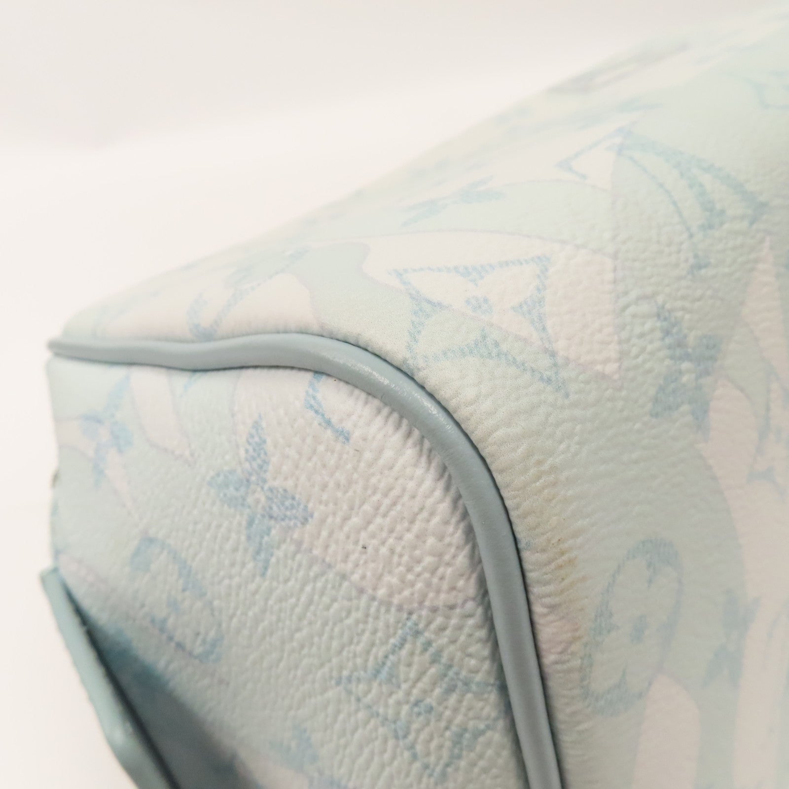 LOUIS VUITTON 【激減優惠】Monogram Aquagarden Dopp Kit銀扣手拿包藍色