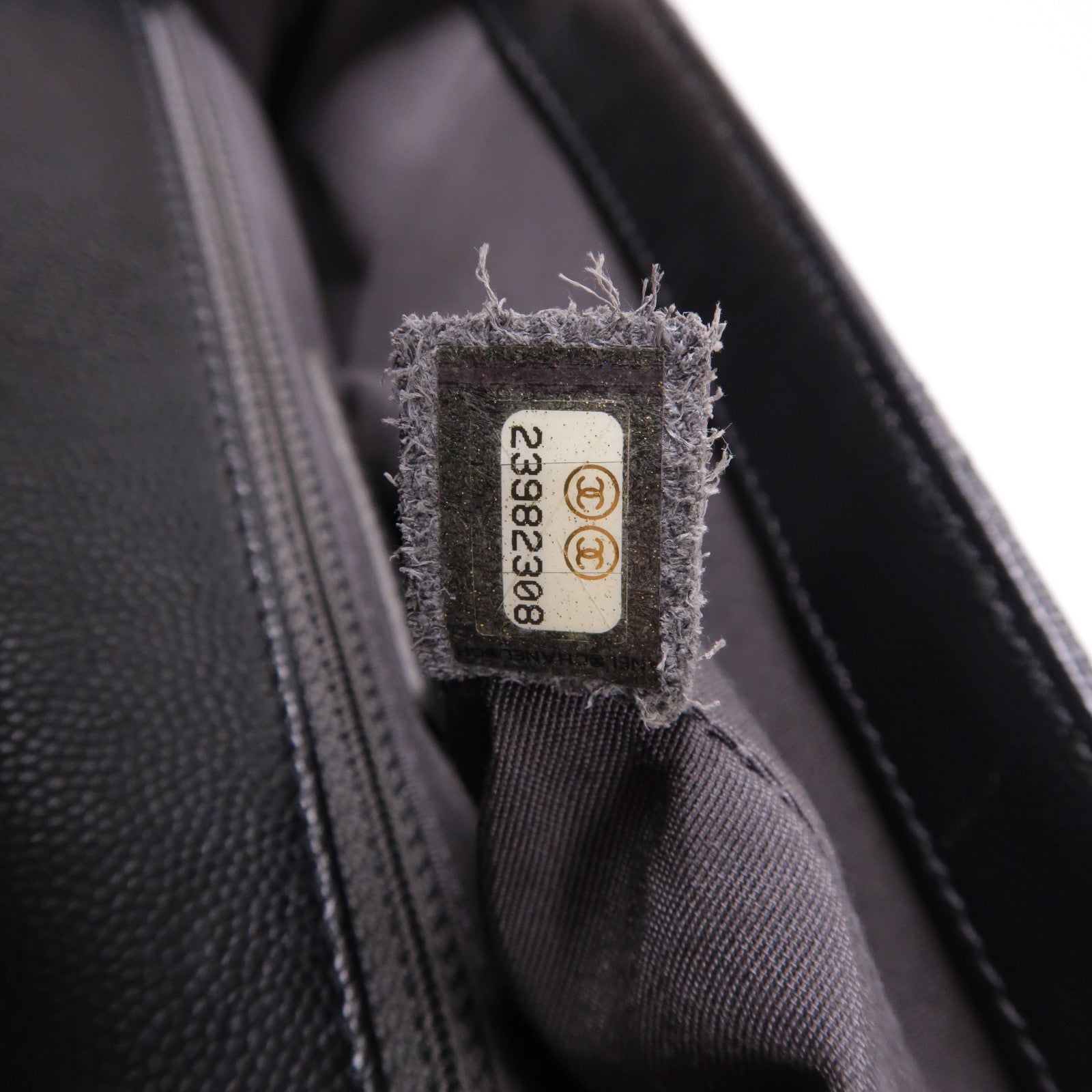 CHANEL 菱格牛皮皮革Chain Shoulder Bag銀扣鏈帶肩背袋黑色