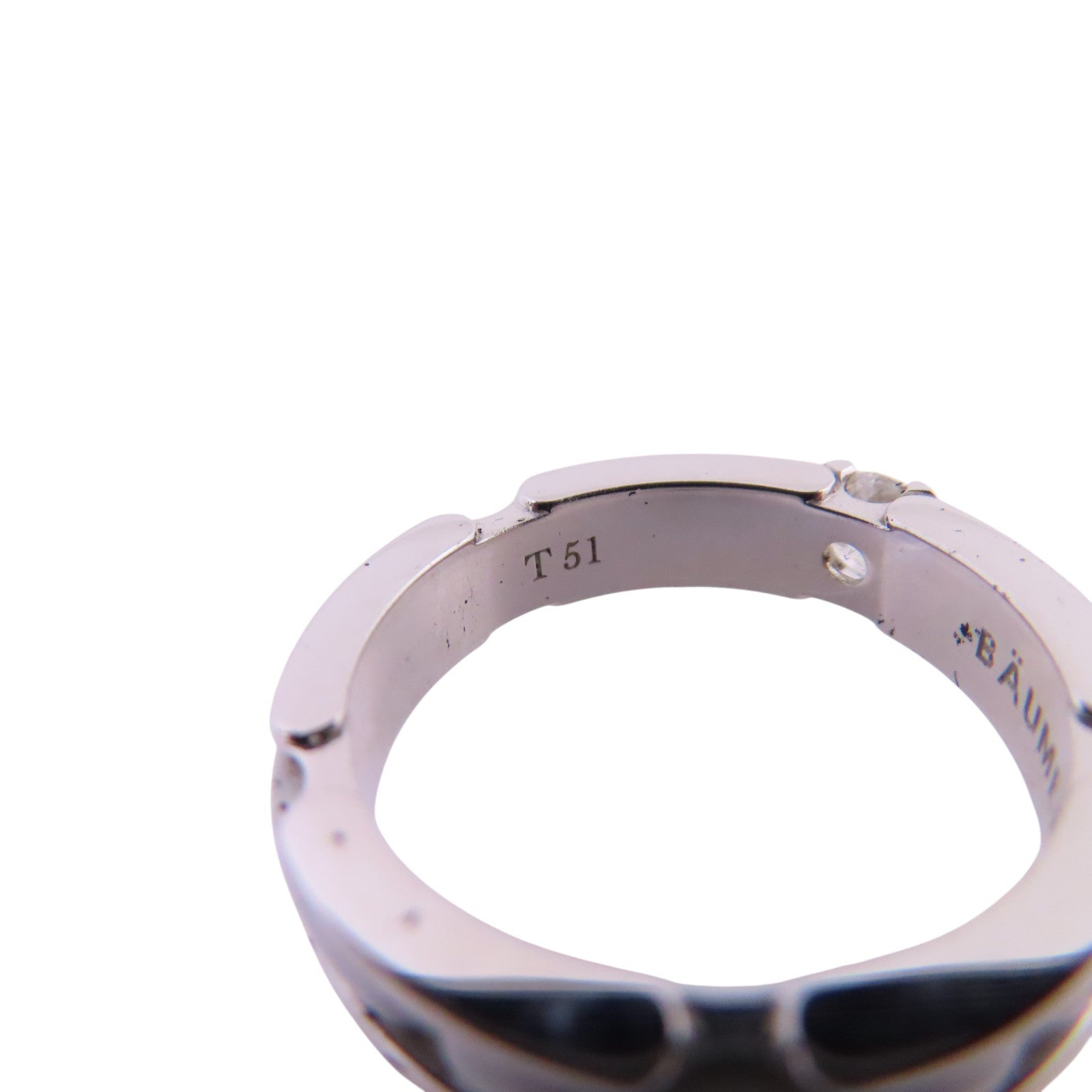 CHANEL 18K白金/陶瓷Diamond Ultra Ring戒指#51/US#5.25