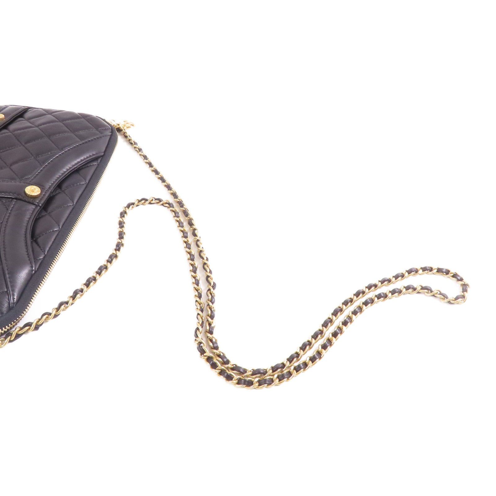 CHANEL 羊皮皮革Chain Shoulder Bag金扣肩背袋