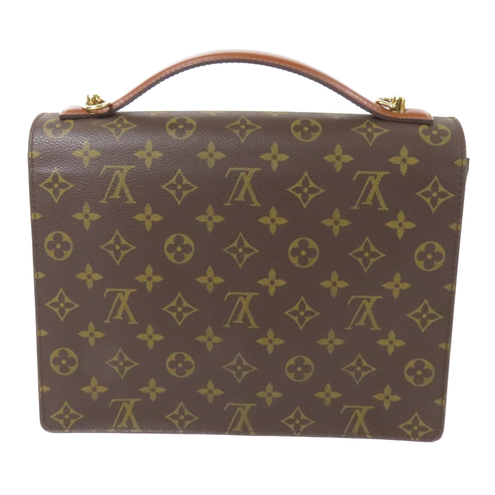 LOUIS VUITTON Monogram Monceau金扣手挽肩背兩用袋