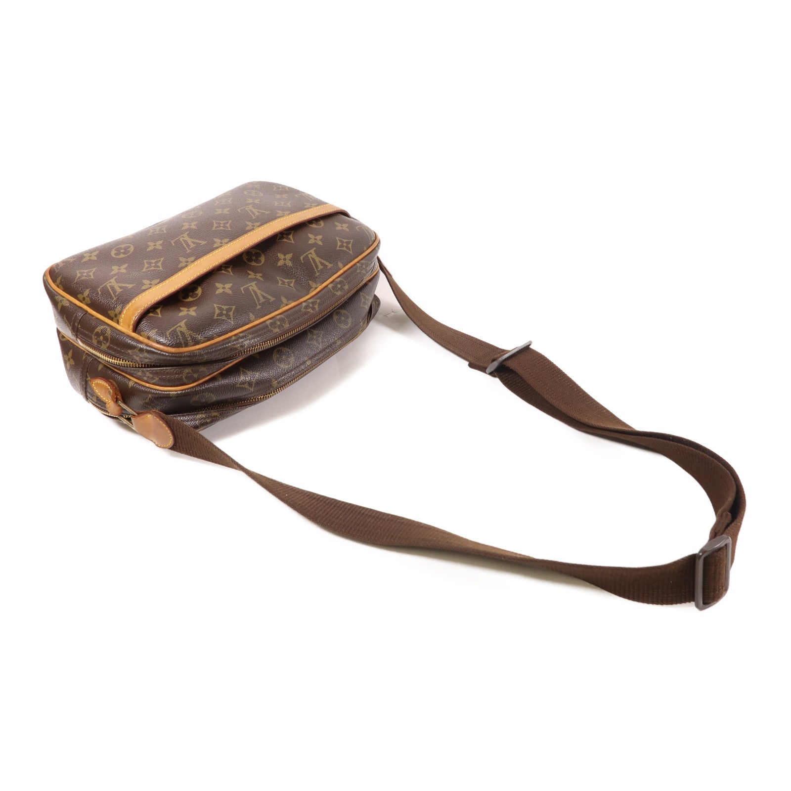 LOUIS VUITTON Monogram Reporter PM金扣肩背袋