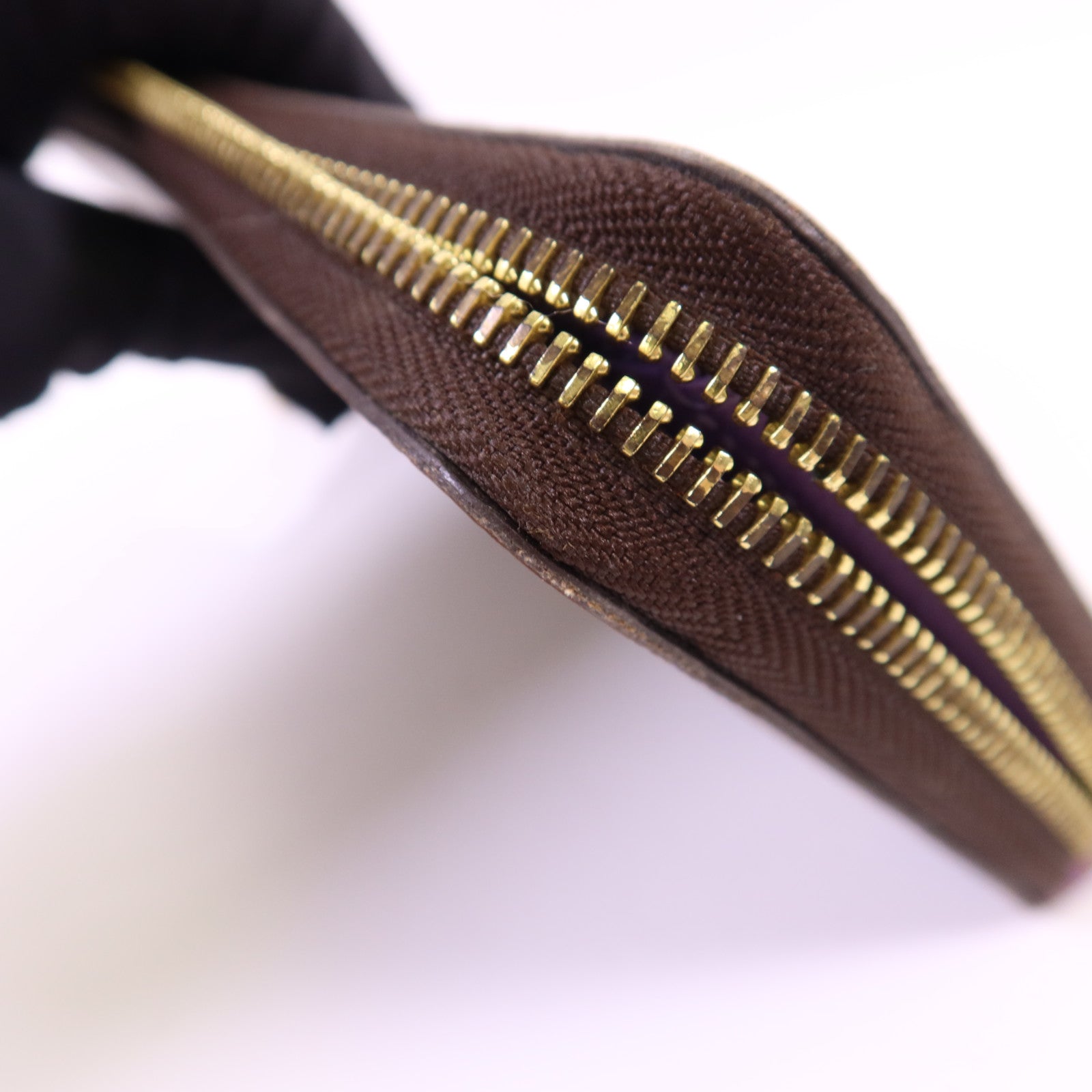 LOUIS VUITTON Damier Ebene Zippy Wallet金扣長錢包