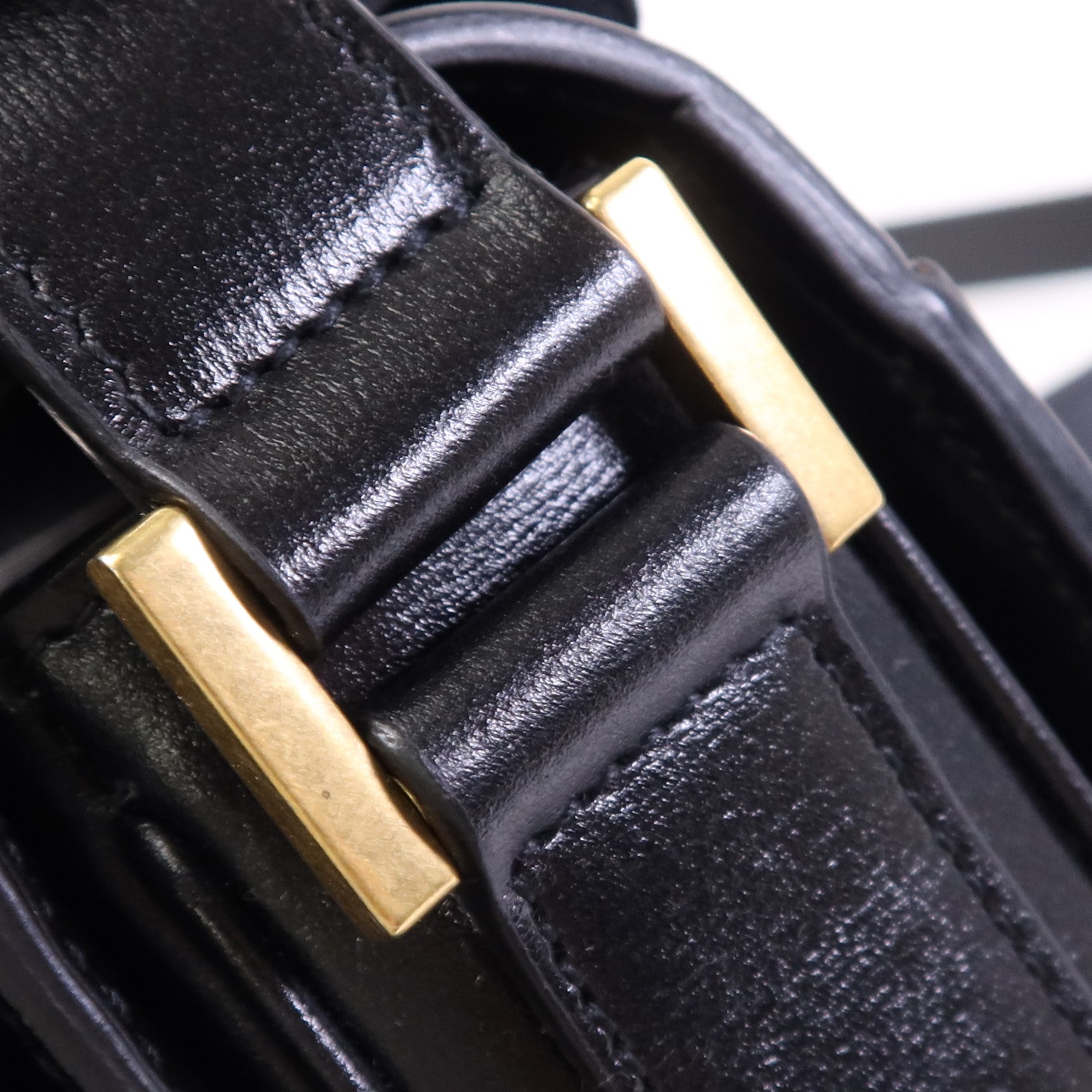 SAINT LAURENT 【激減優惠】牛皮皮革Sholder Bag金扣肩背袋