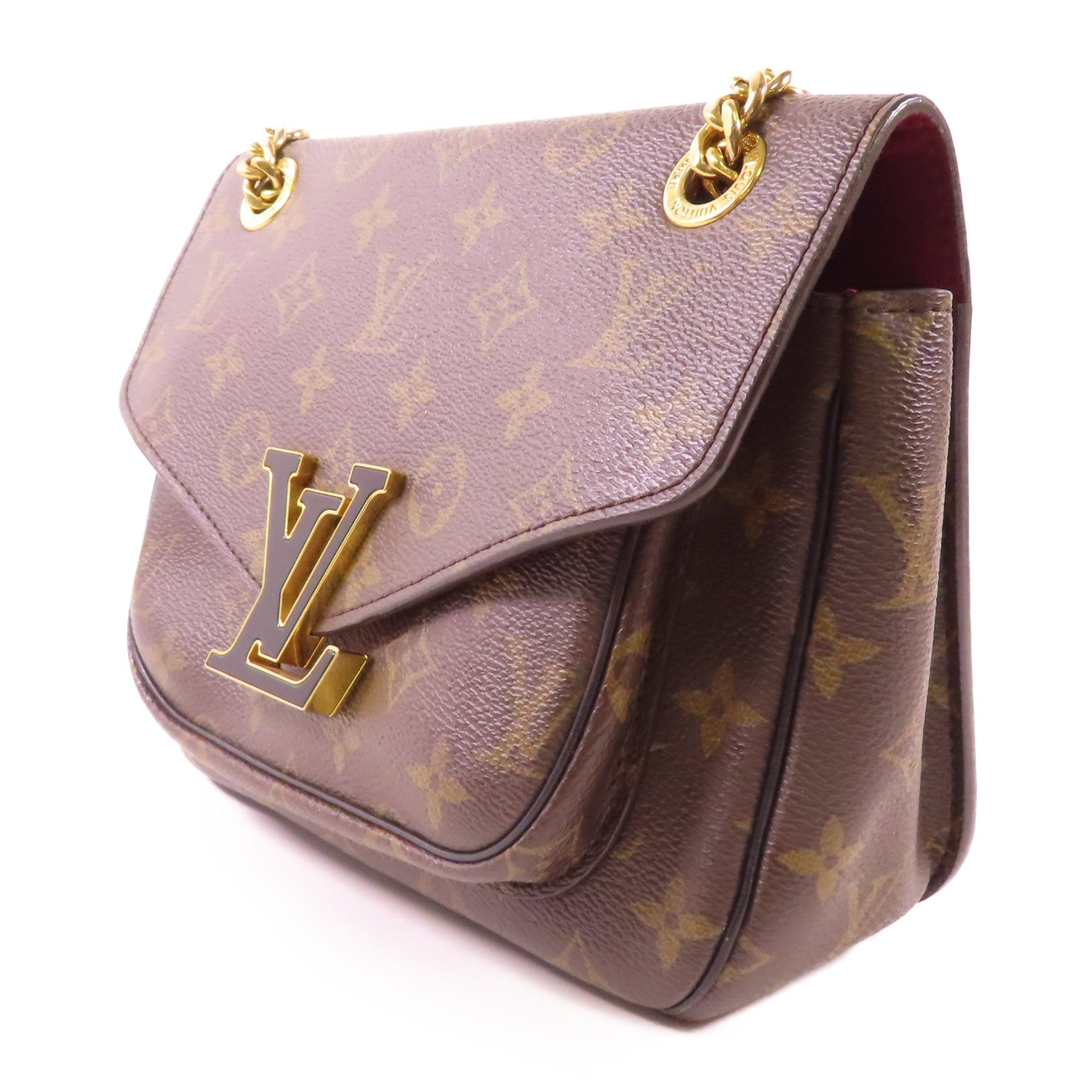 LOUIS VUITTON Monogram Passy金扣肩背袋棕色