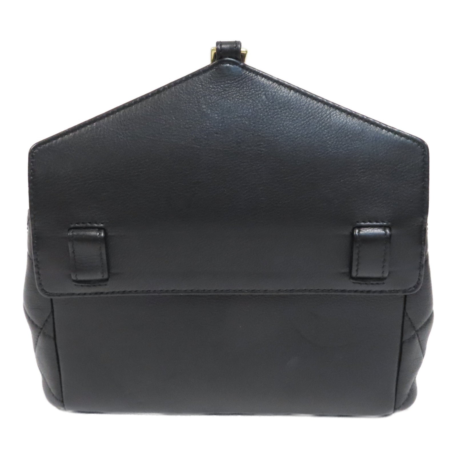 CHANEL 菱格牛皮皮革Flap Waist Bag金扣腰包黑色