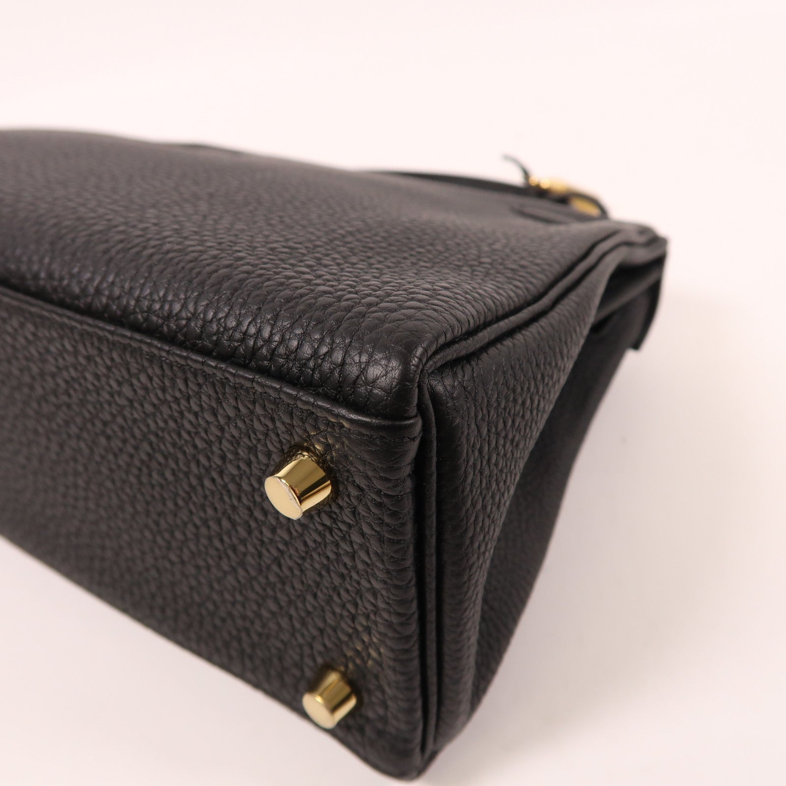 HERMES Togo皮革Kelly 25金扣手挽肩背兩用袋黑色