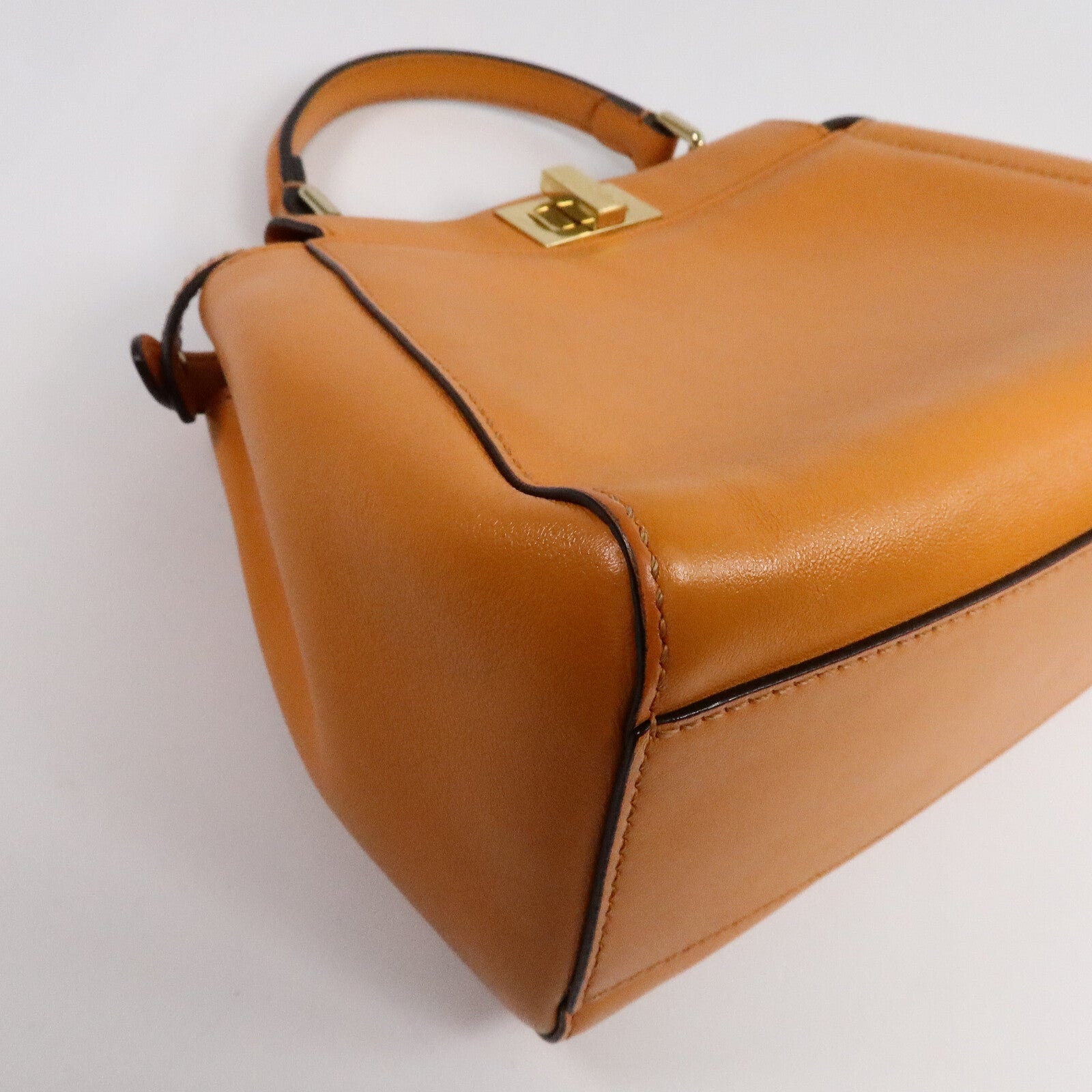 FENDI 羊皮皮革Peekaboo Mini Pocket手挽肩背兩用袋