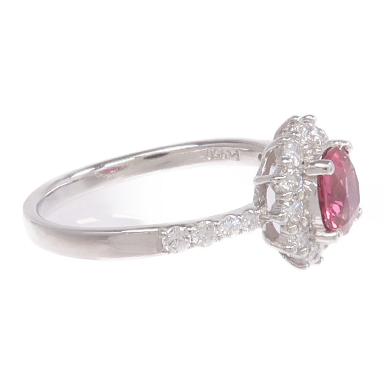 JEWELRY PT950鉑金Ruby Diamond Ring紅寶石/鑽石戒指