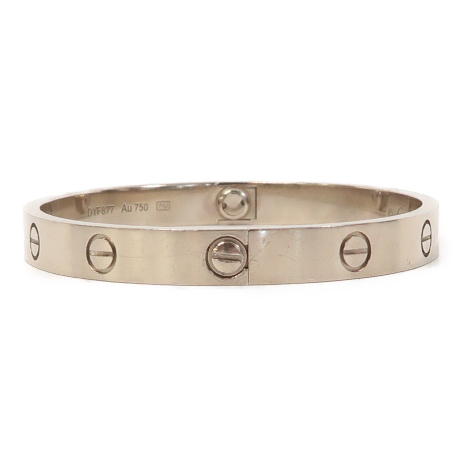 CARTIER 18K白金Love Bracelet手鐲