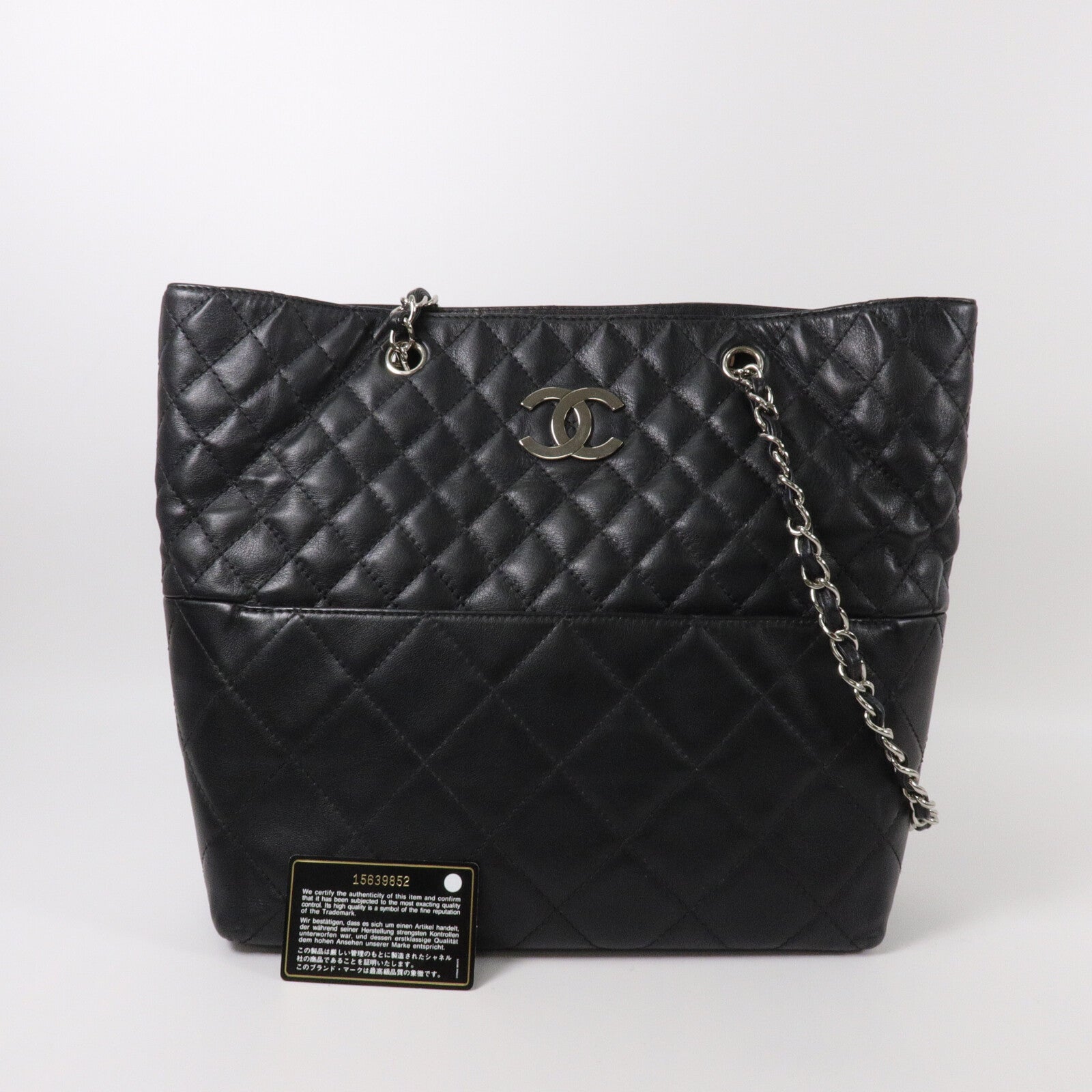 CHANEL 牛皮皮革Tote Bag鏈帶肩背袋