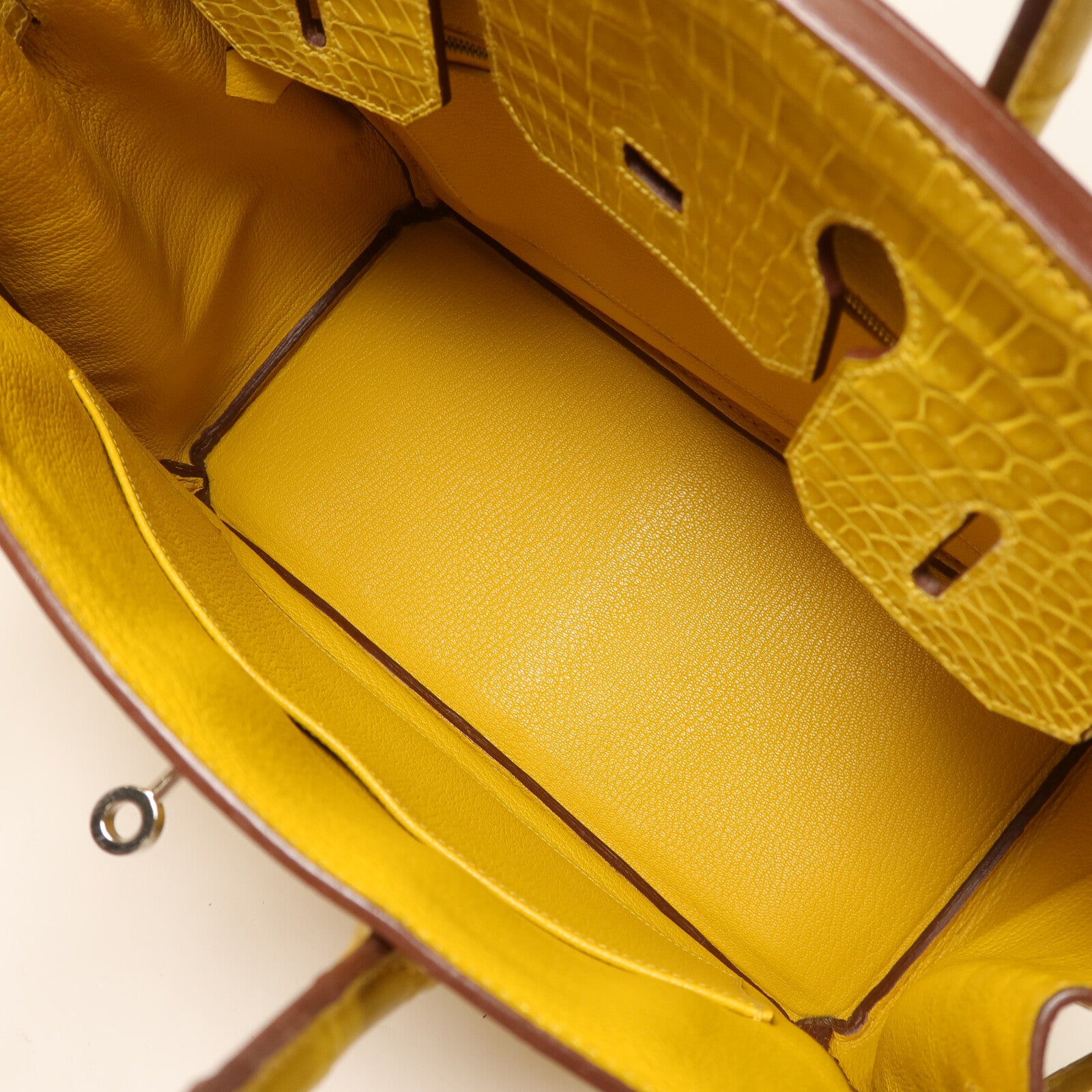 HERMES 鱷魚皮革Birkin 30手挽袋Jaune Ambre