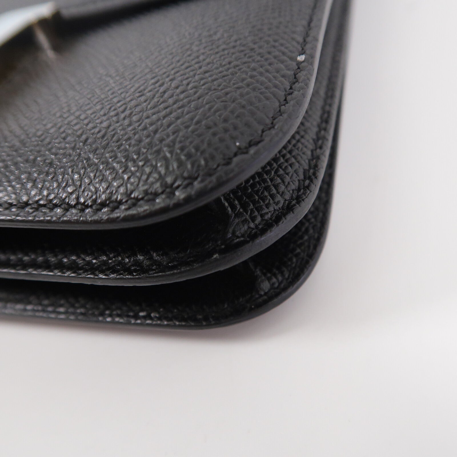 HERMES Epsom皮革Constance Mini肩背袋Noir