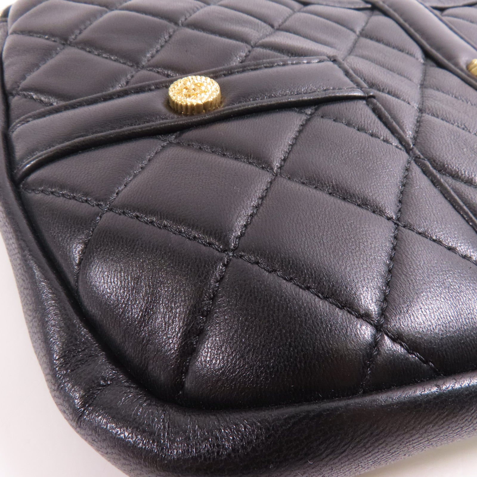 CHANEL 羊皮皮革Chain Shoulder Bag金扣肩背袋