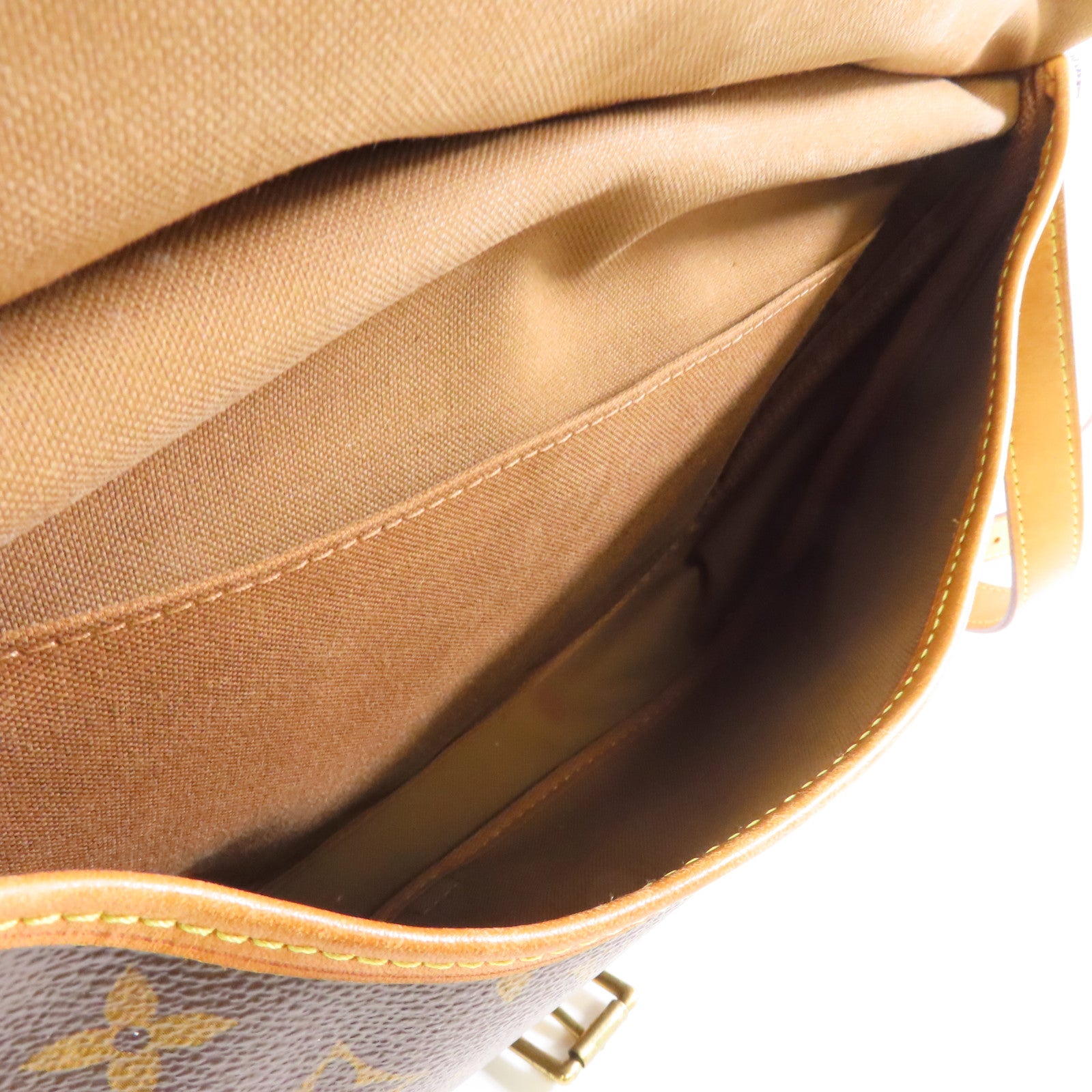 LOUIS VUITTON Monogram Saumur 30金扣肩背袋棕色