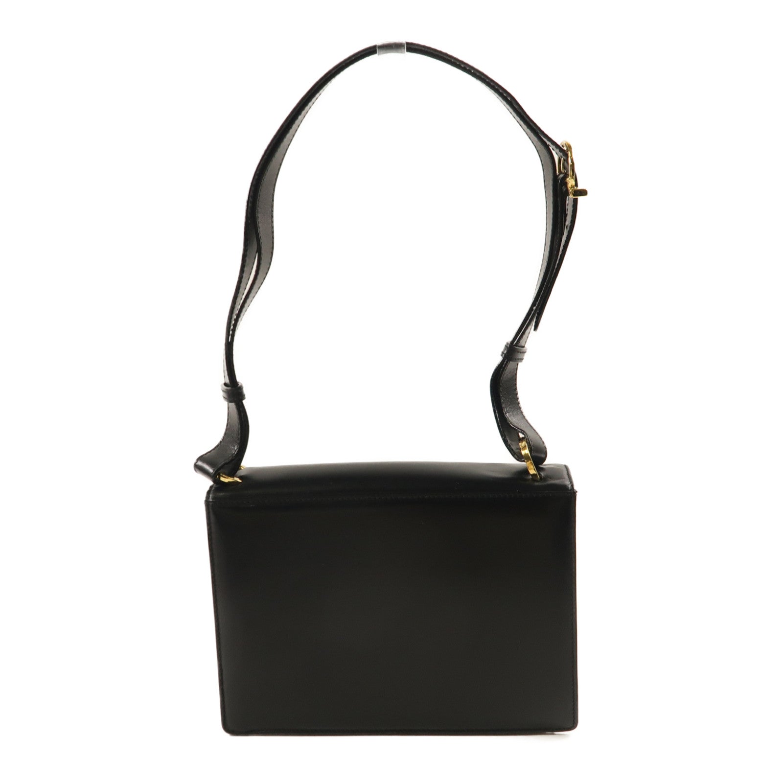 Salvatore Ferragamo 羊皮皮革Shoulder Bag金扣肩背袋黑色