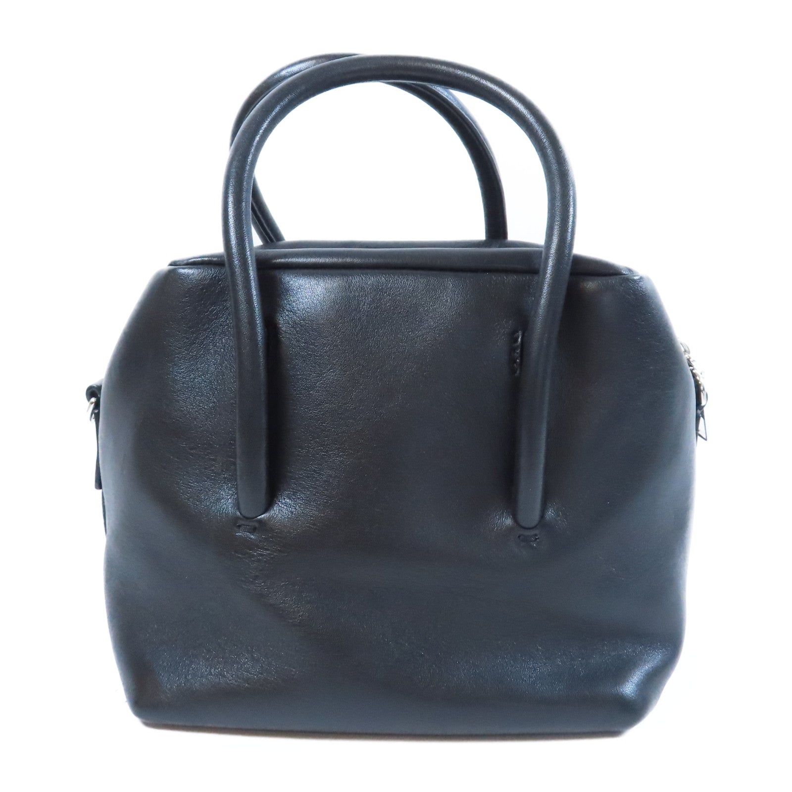 MARC JACOBS 【激減優惠】牛皮皮革2 Way Shoulder Bag銀扣手挽肩背兩用袋黑色