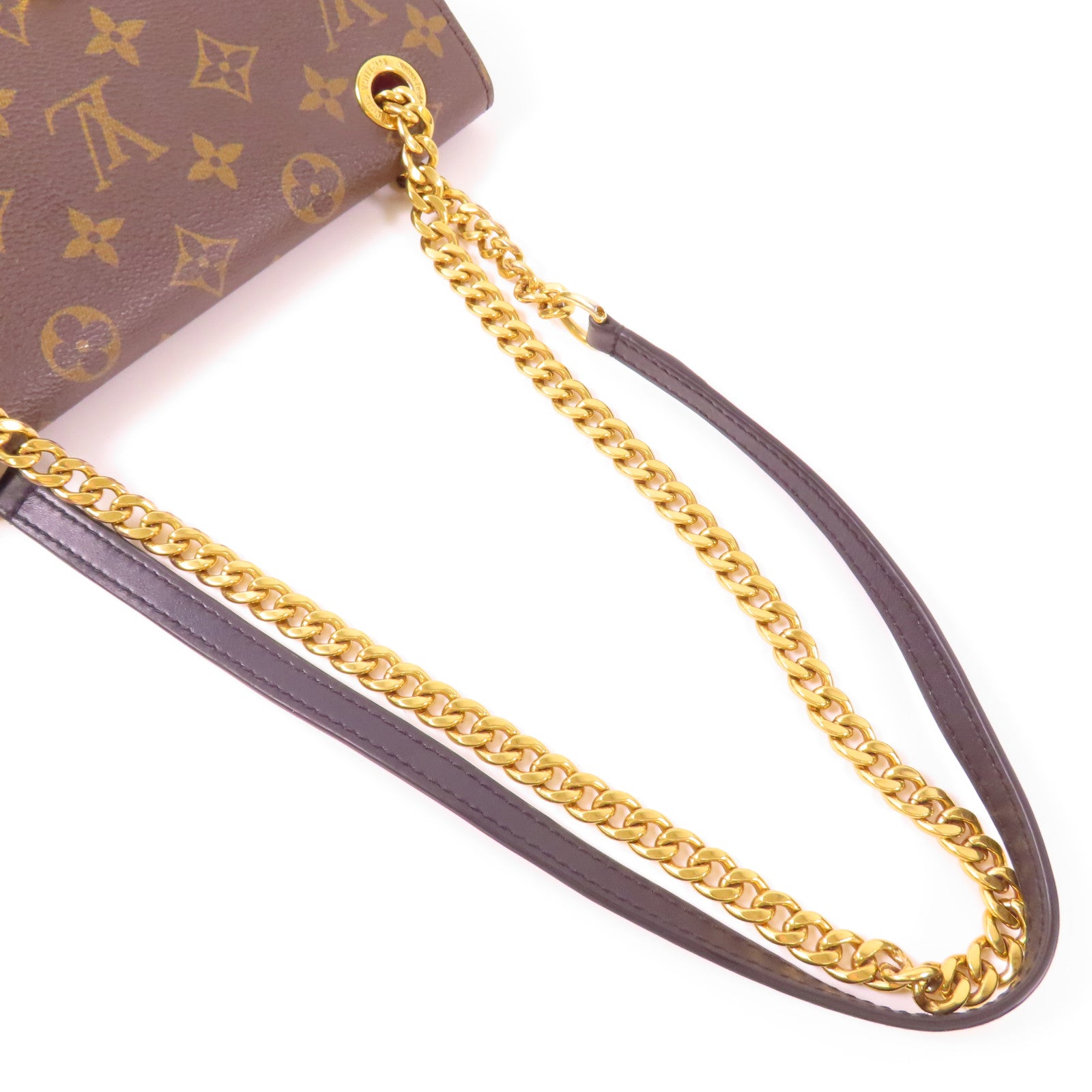 LOUIS VUITTON Monogram Passy金扣肩背袋棕色