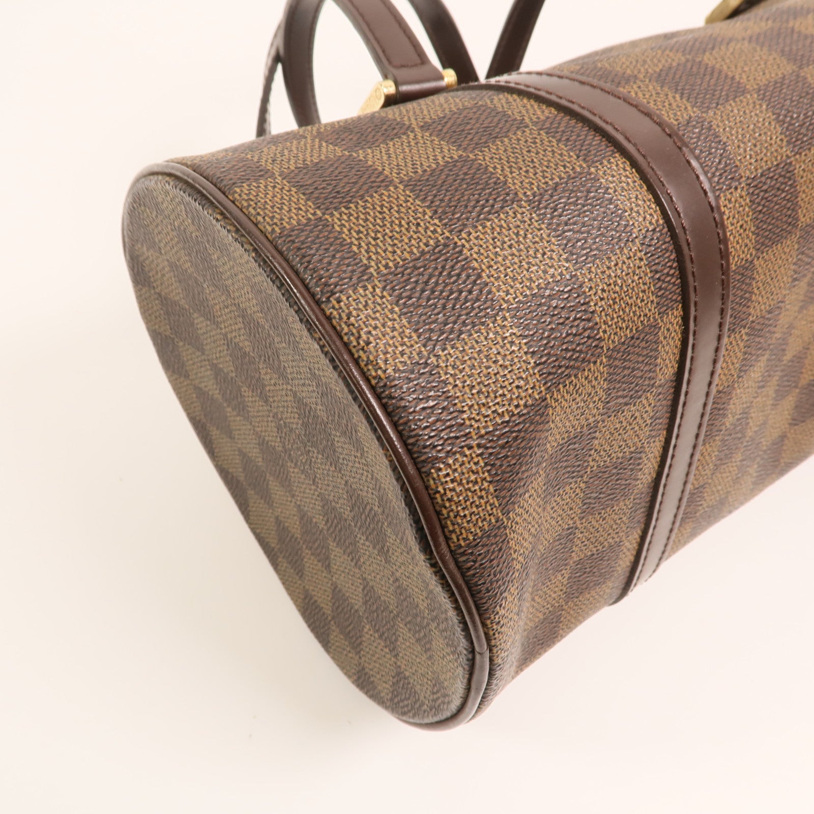 LOUIS VUITTON Damier Papillon 30金扣手挽袋