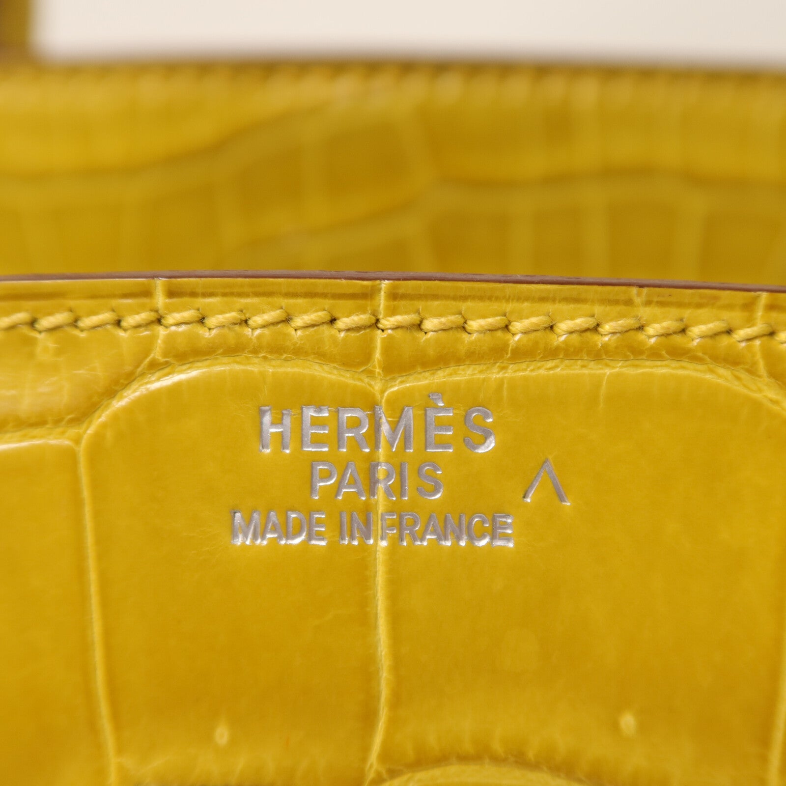 HERMES 鱷魚皮革Birkin 30手挽袋Jaune Ambre