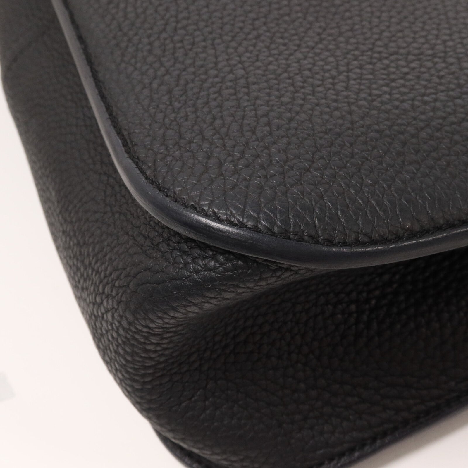 HERMES Clemence皮革Halzan 31手挽肩背兩用袋Noir