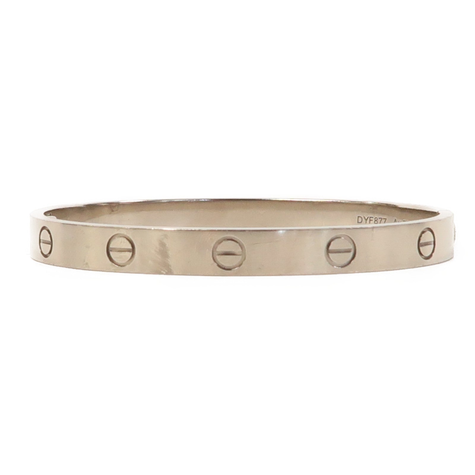 CARTIER 18K白金Love Bracelet手鐲