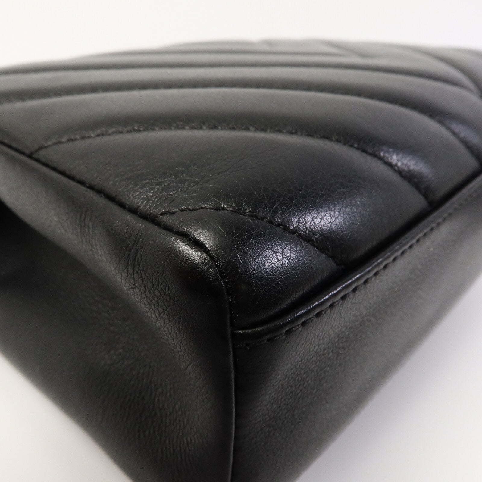CHANEL 牛皮皮革Top Handle Flap鏈帶手挽肩背兩用袋