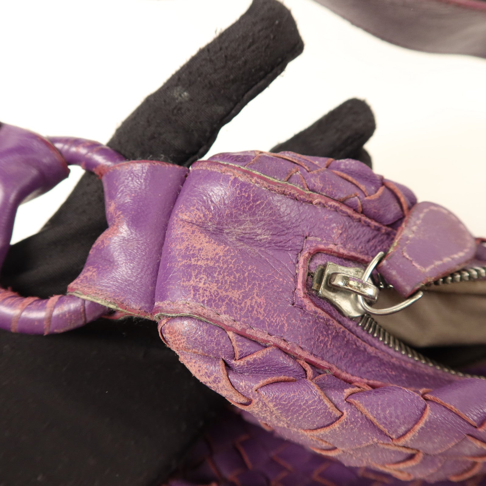 BOTTEGA VENETA 羊皮皮革Shoulder Bag銀扣肩背袋