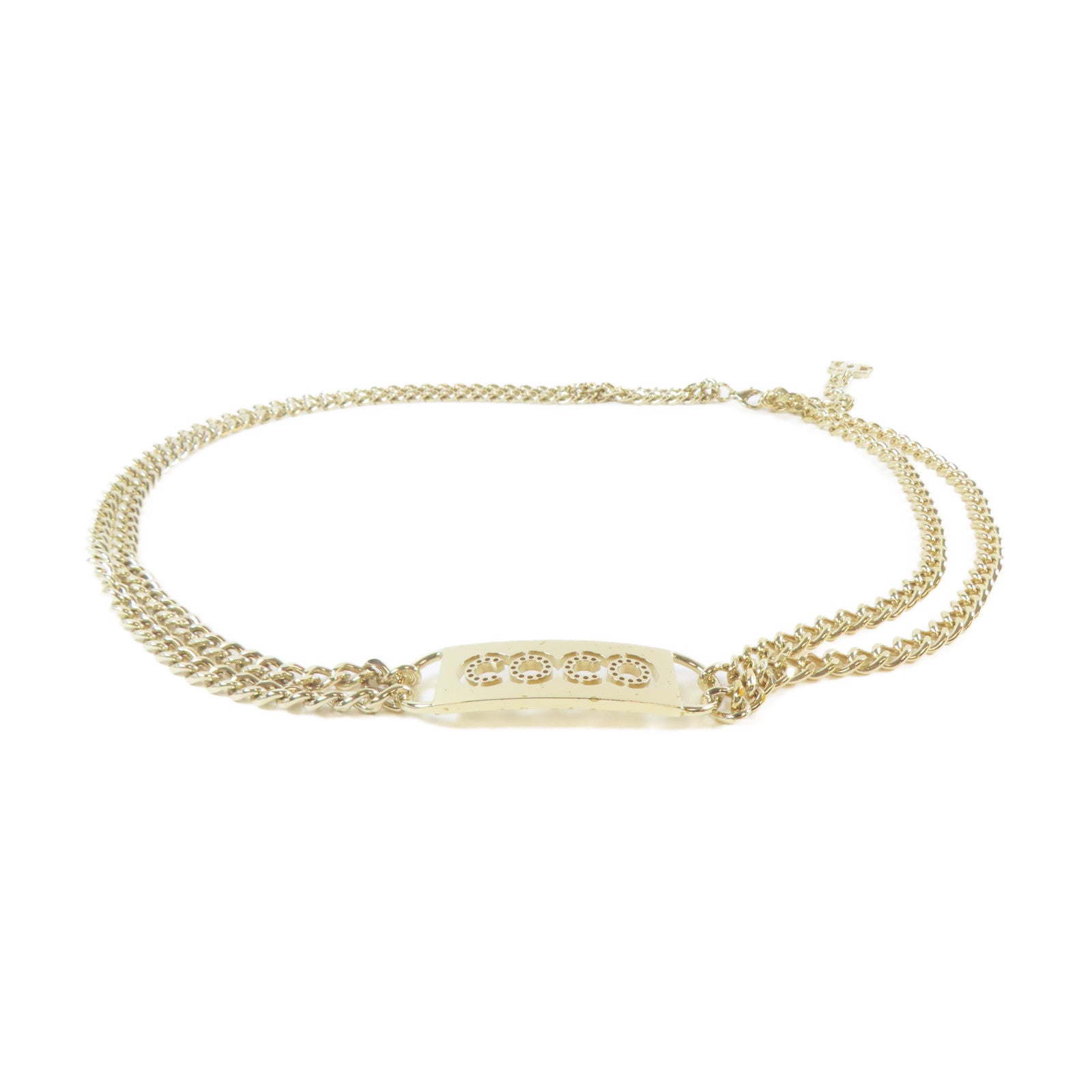 CHANEL 【激減優惠】金屬Chain Belt腰帶金色