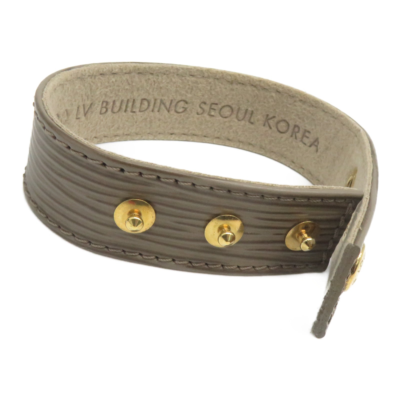 LOUIS VUITTON 【激減優惠】Epi Bracelet金扣手鐲灰色